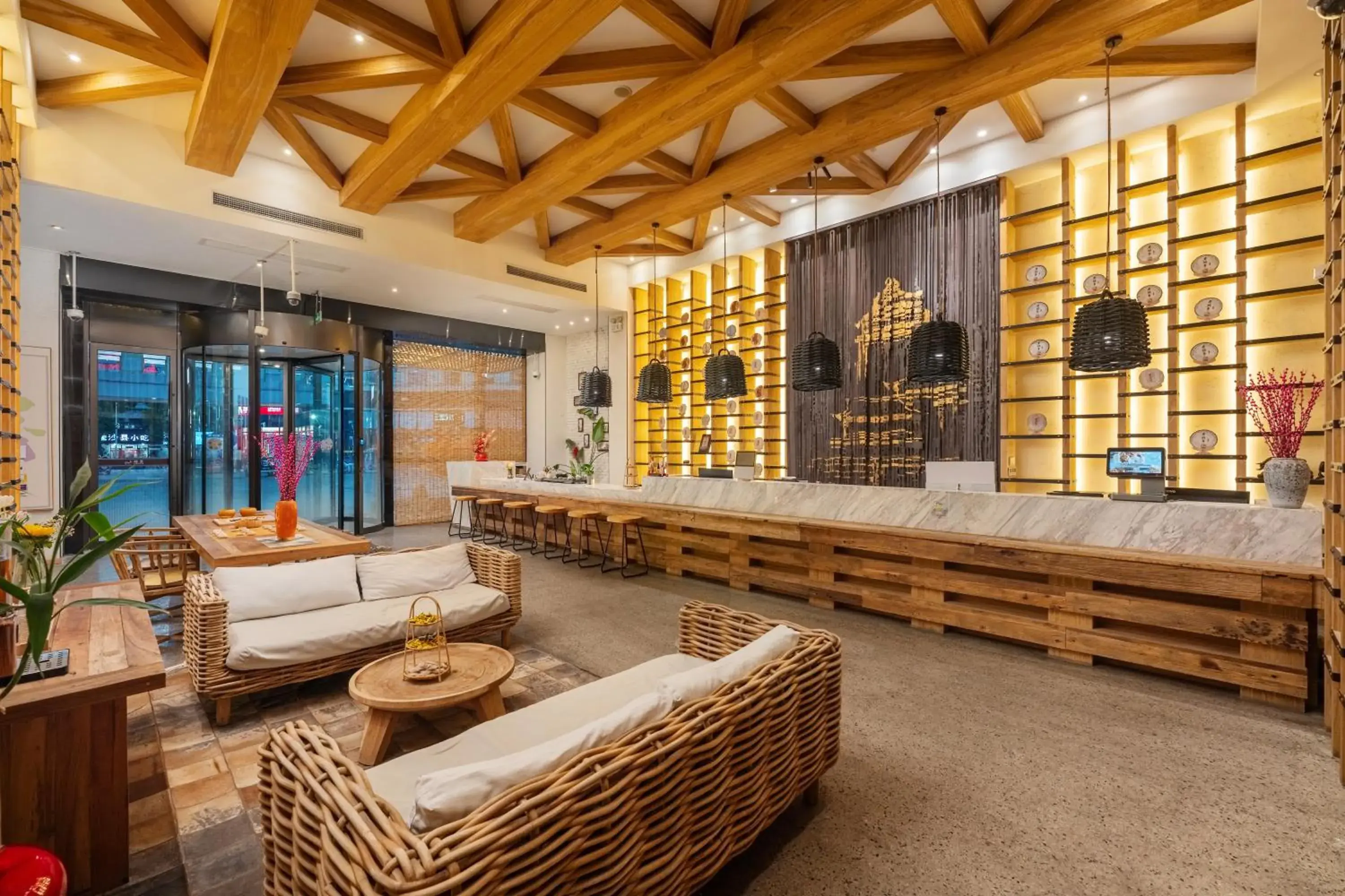 Living room in Manli Hotel Shanghai Pudong Airport Branch-Free shuttle buses to Pudong Airport and Disneyland Living room in Manli Hotel Shanghai Pudong Airport Branch-Free shuttle buses to Pudong Airport and Disneyland