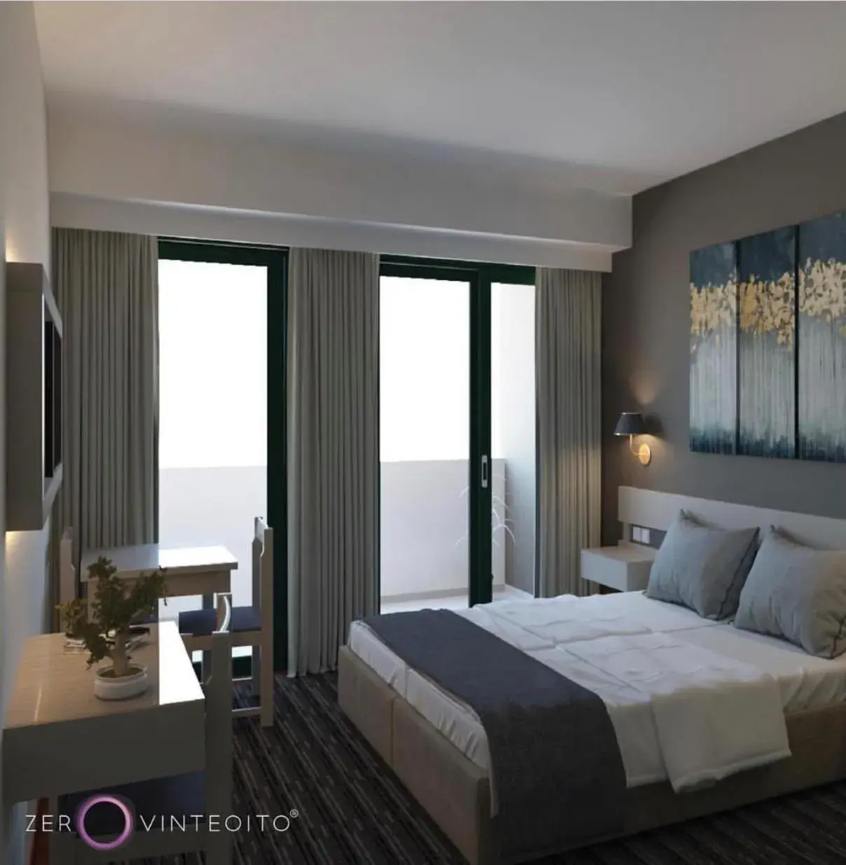 Bed in Aparthotel Imperatriz Bed in Aparthotel Imperatriz