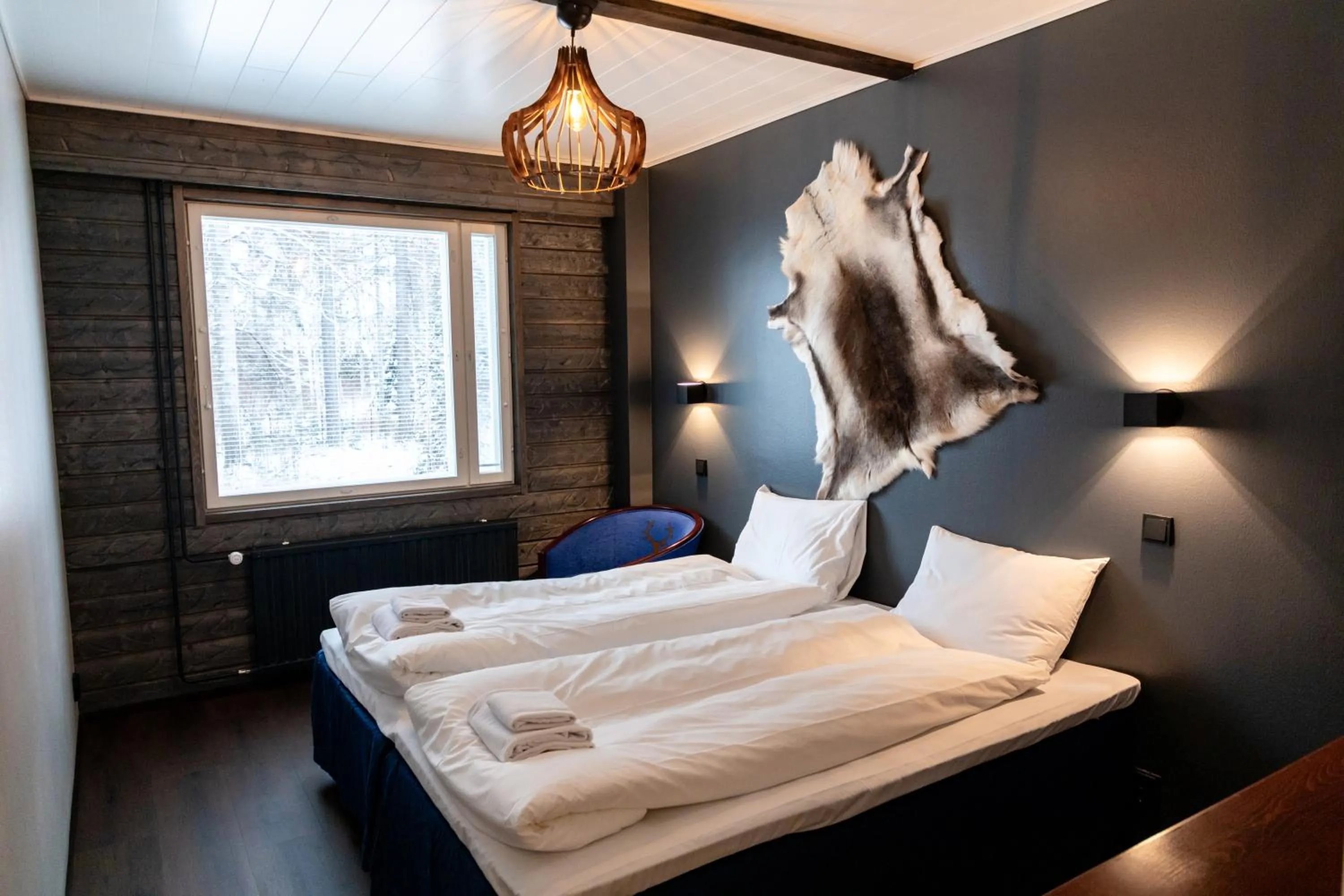 Bed in Hotel Metsähirvas