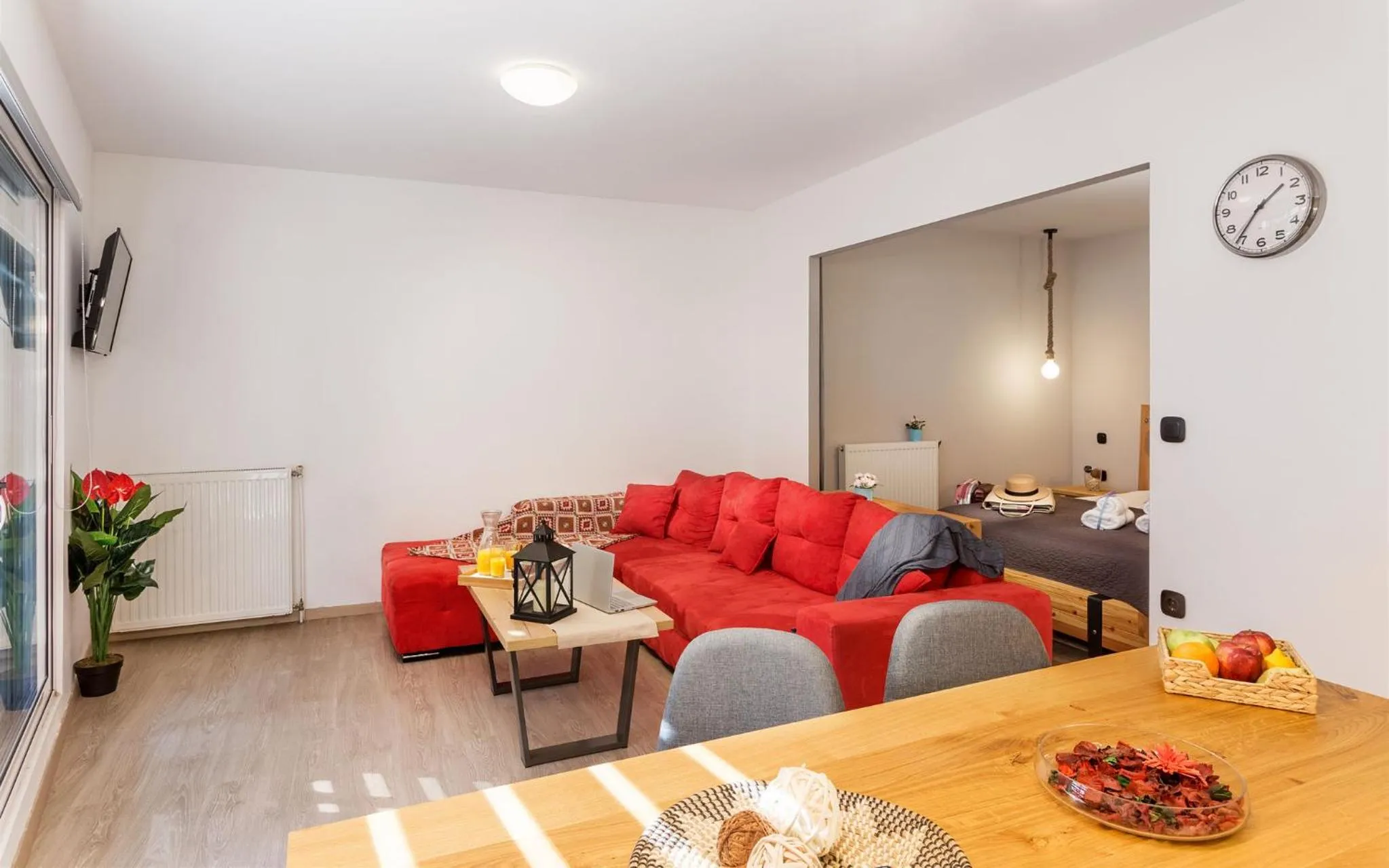 Living room in Supreme Comfort Apartments by Athens Stay