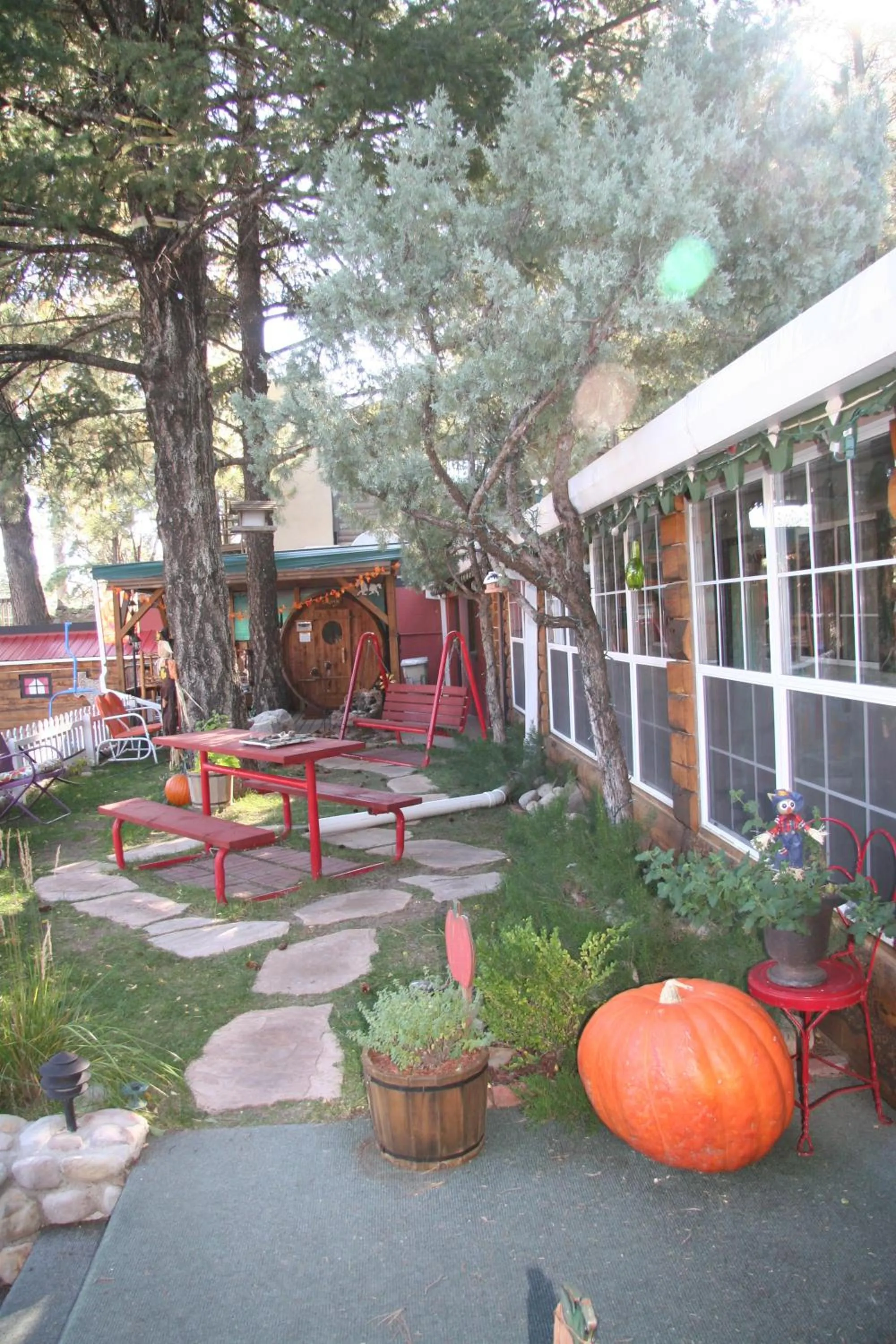 Patio in Sitzmark Chalet Inn