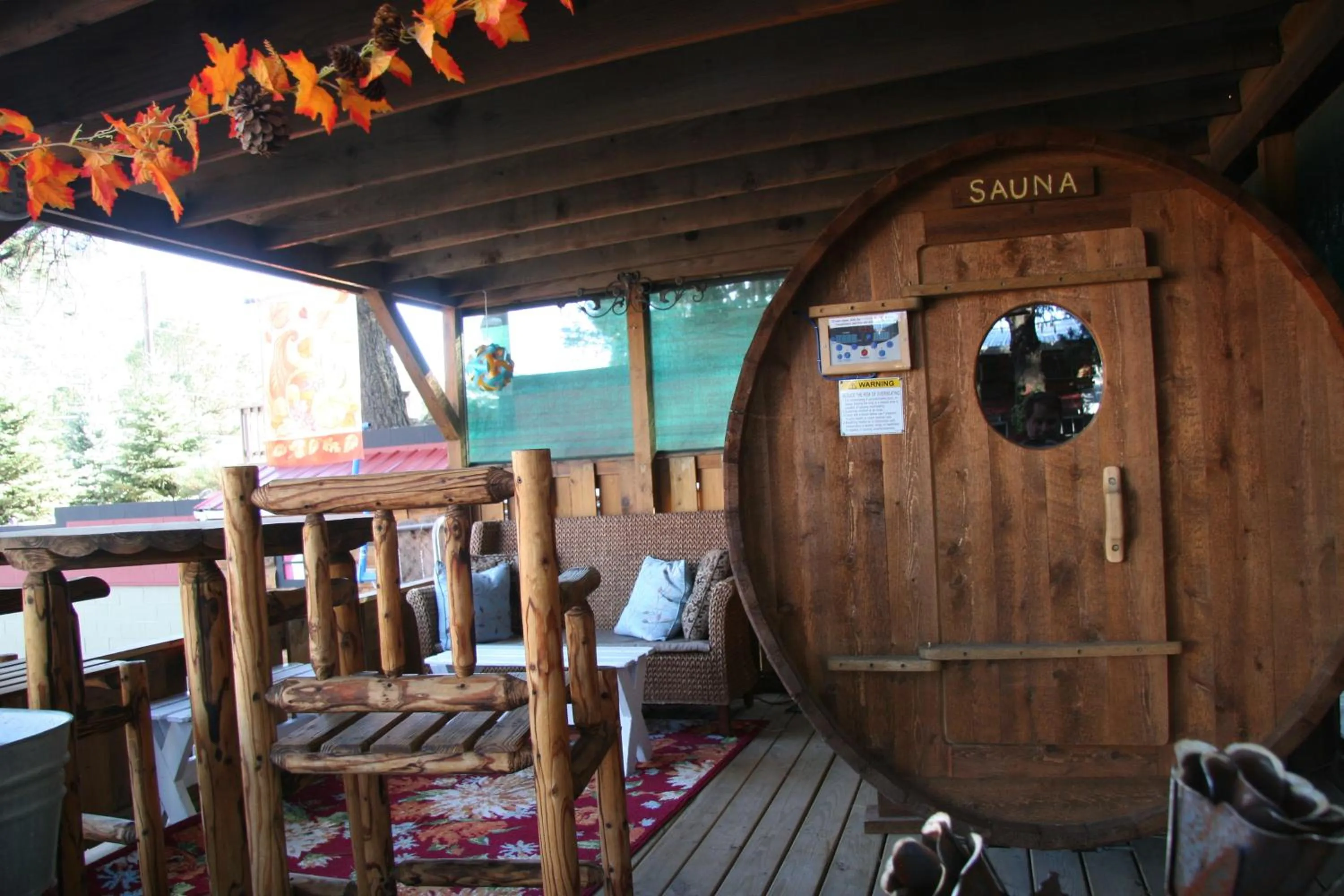 Patio in Sitzmark Chalet Inn