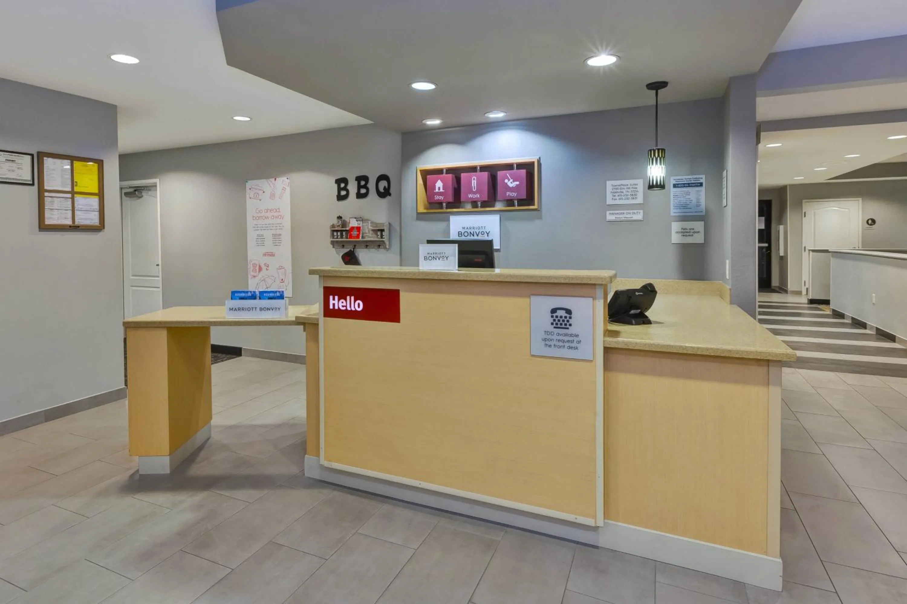 Lobby or reception in TownePlace Suites by Marriott Nashville Airport