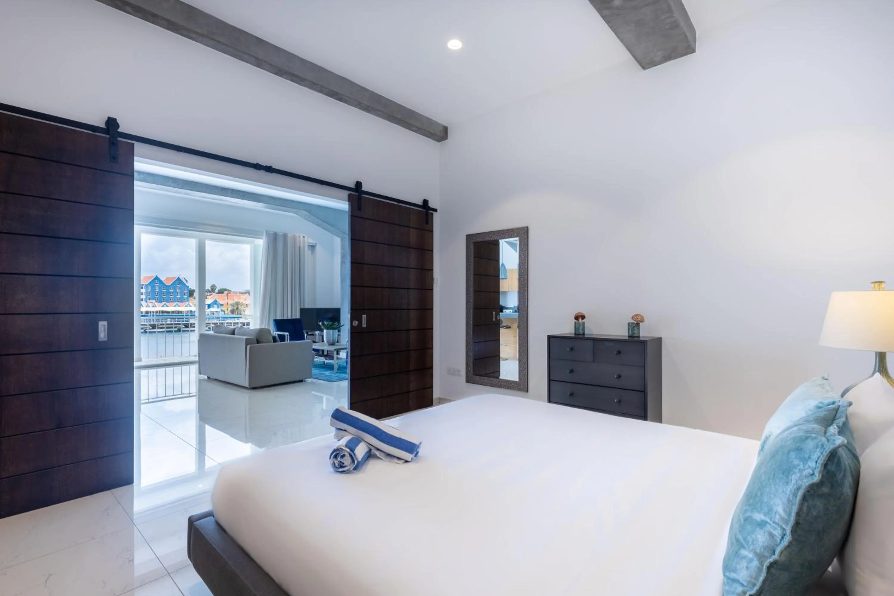 Bedroom, Bed in Blue Marlin Handelskade Apartments