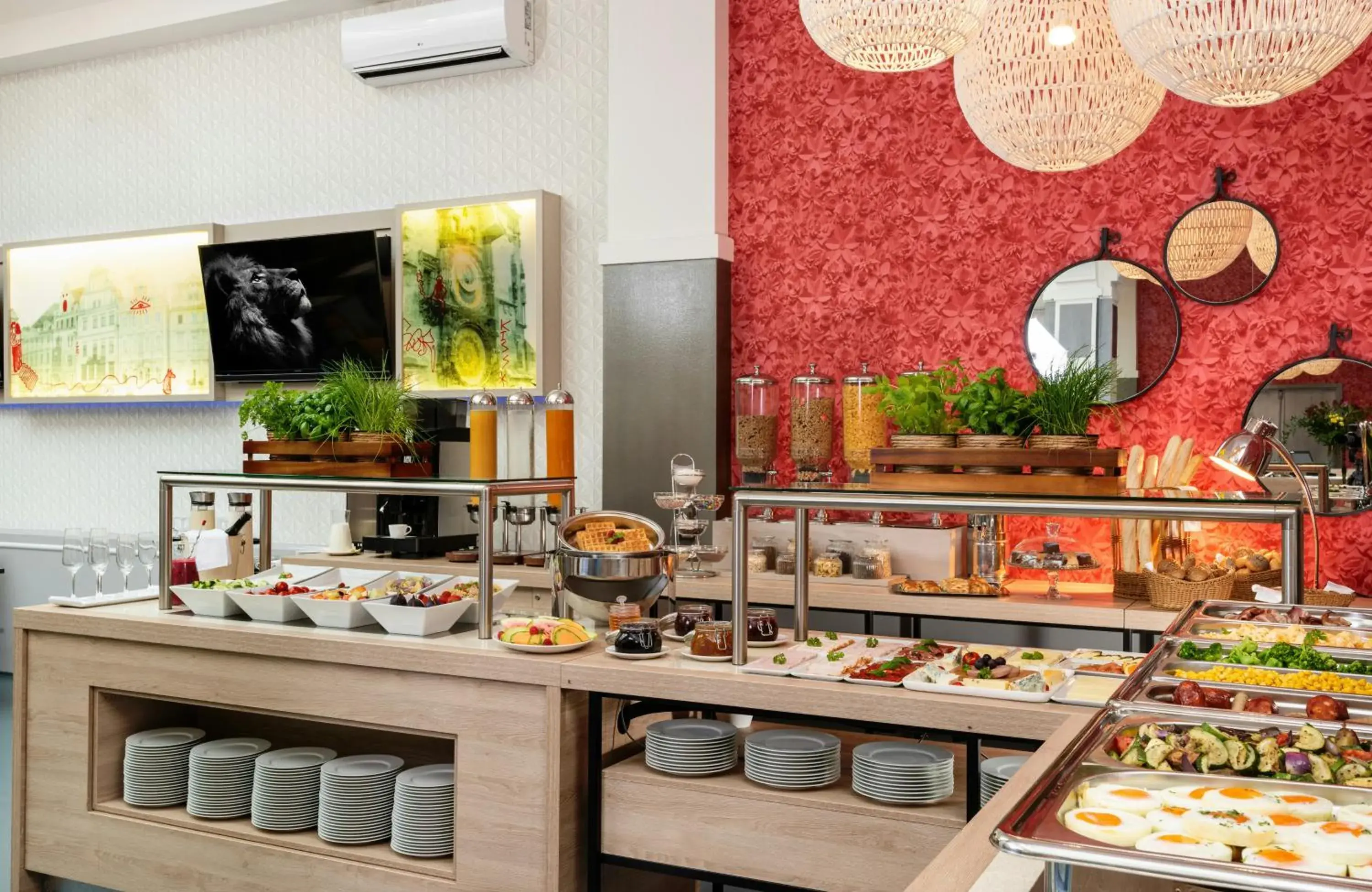 Buffet breakfast in NYX Hotel Prague by Leonardo Hotels Buffet breakfast in NYX Hotel Prague by Leonardo Hotels