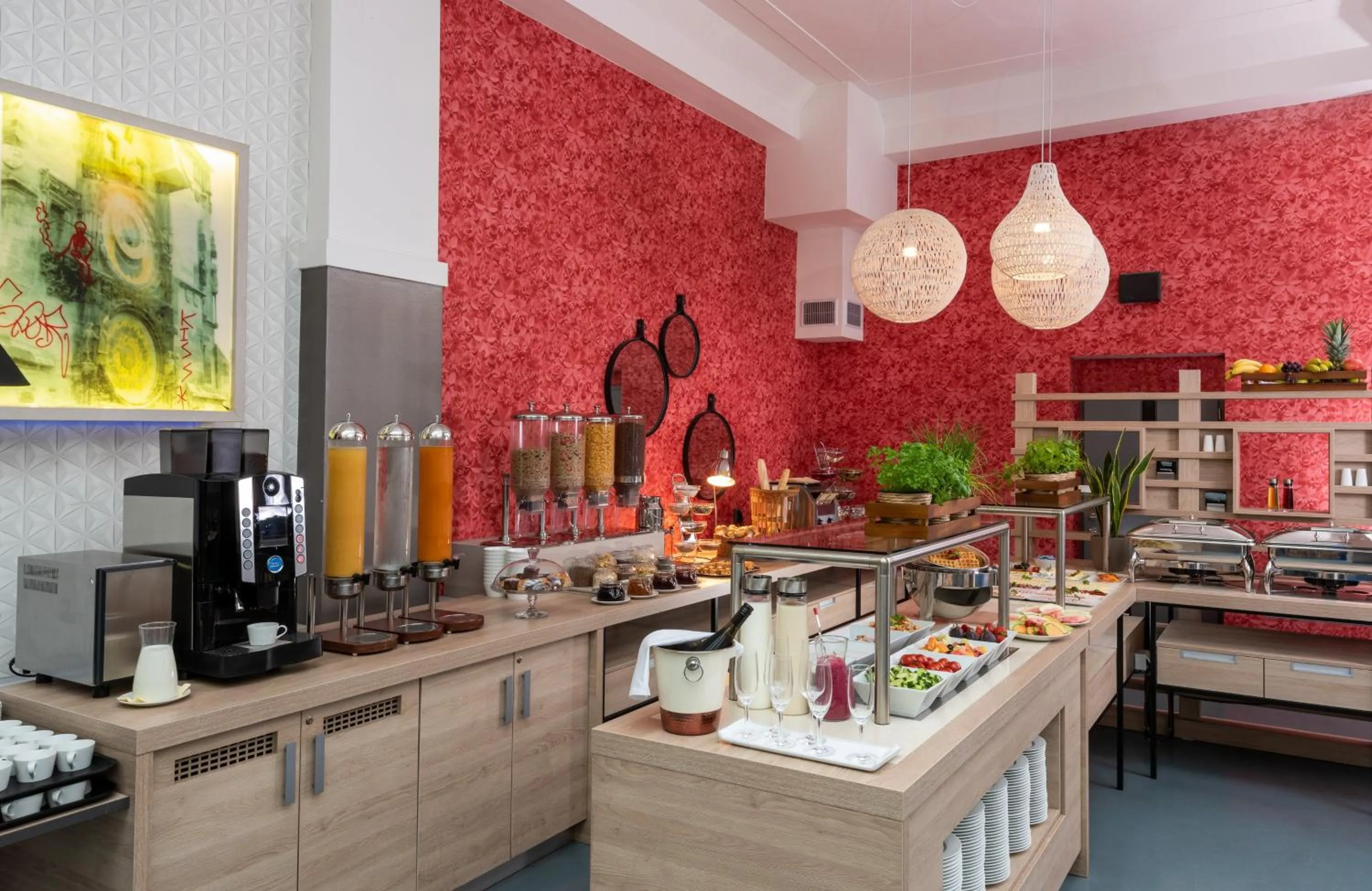 Buffet breakfast in NYX Hotel Prague by Leonardo Hotels