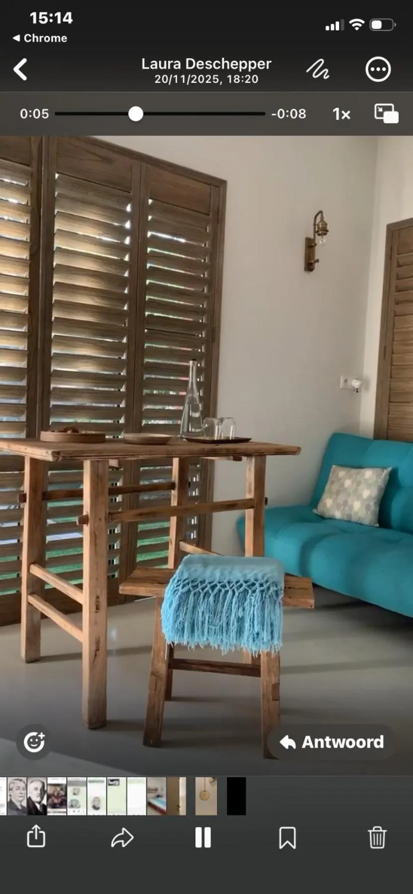 Seating area in B&B PETIT PRINCE, GENT