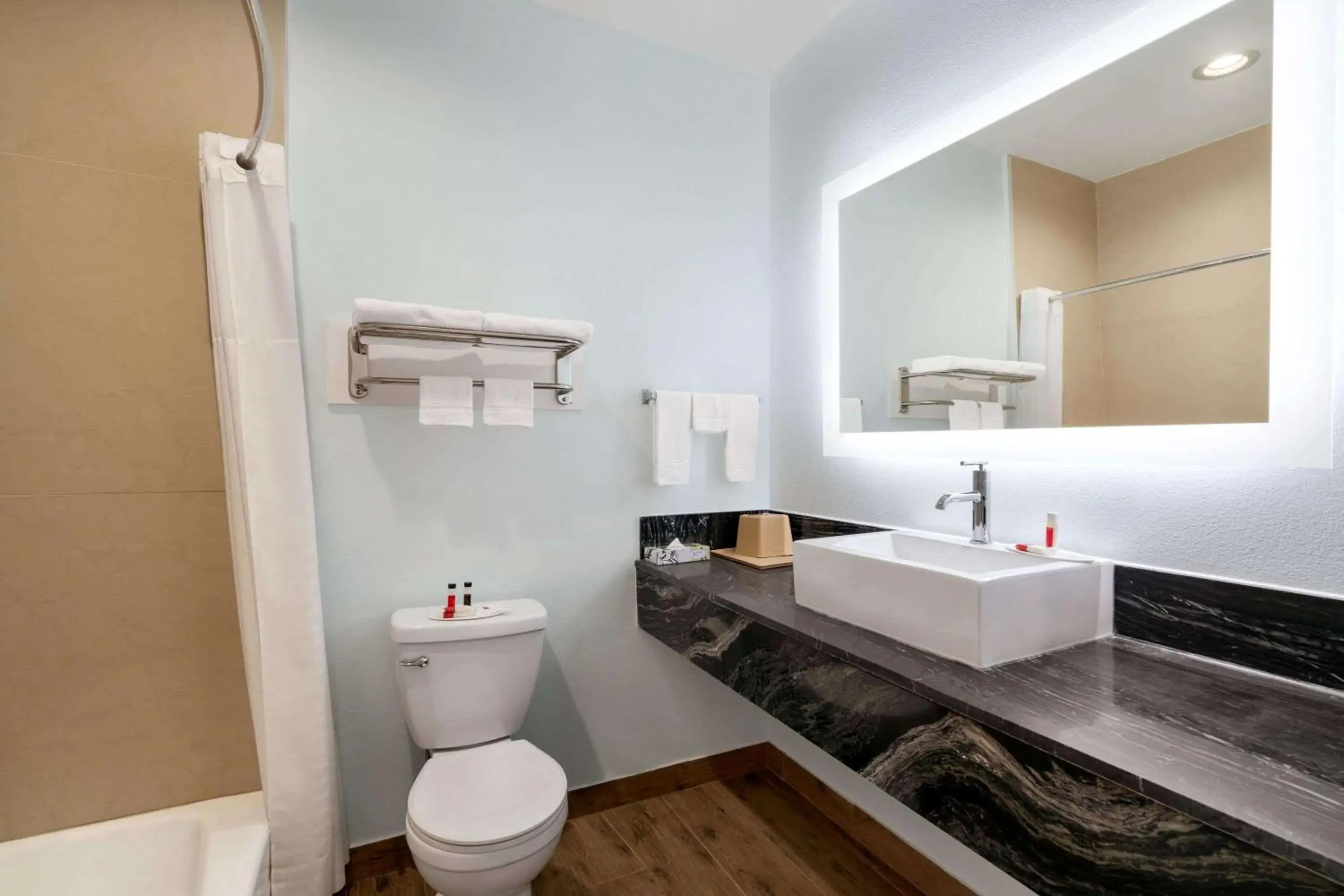 Bathroom in Baymont by Wyndham Kingwood Bathroom in Baymont by Wyndham Kingwood