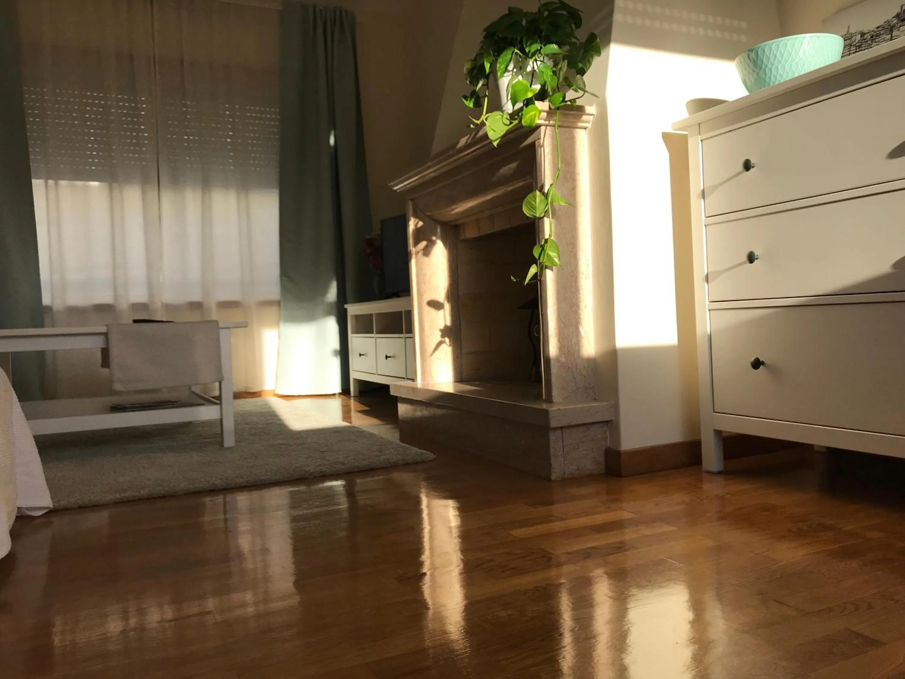 Living room, Bed in Holiday Flat Green Coast