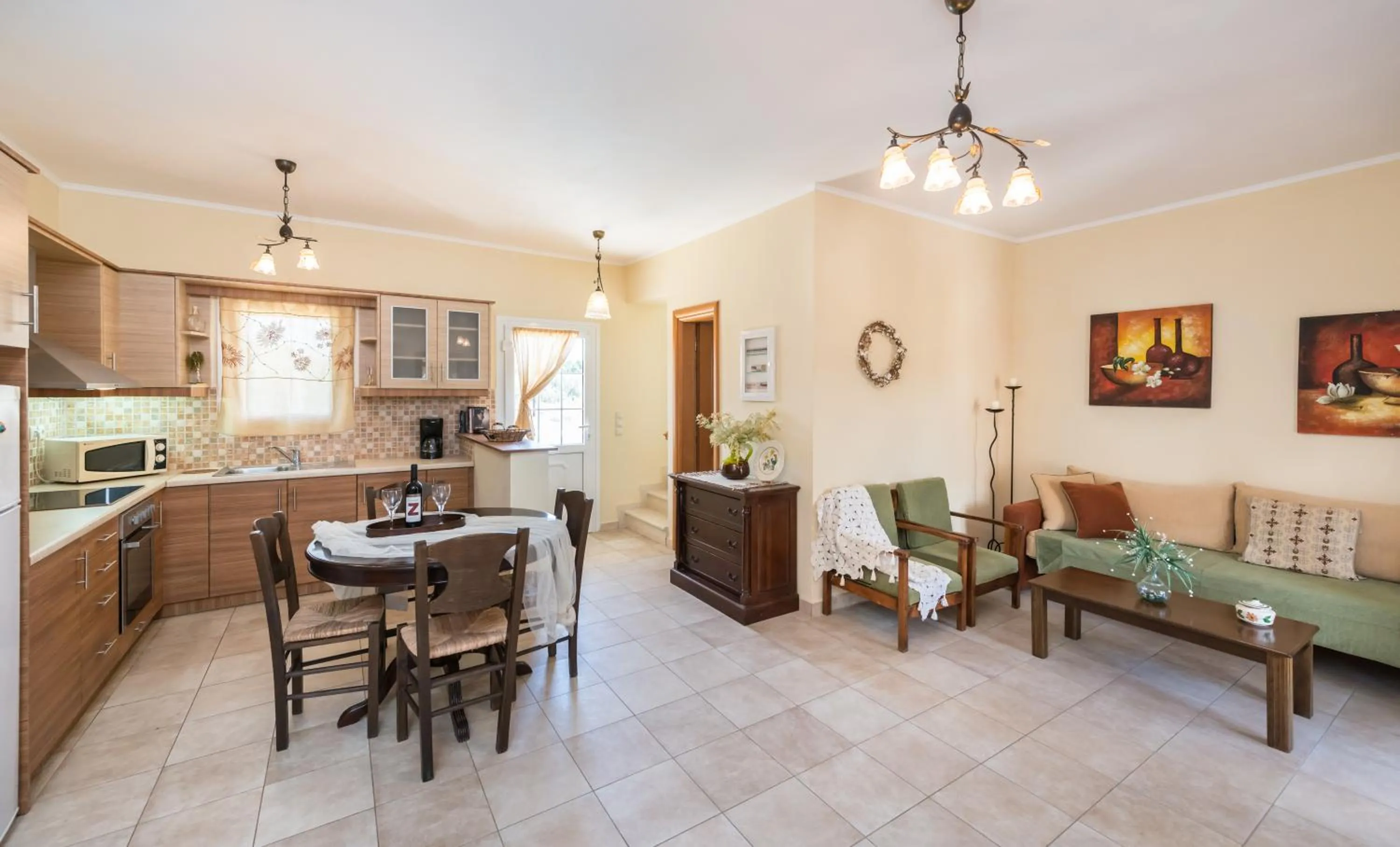 Kitchen or kitchenette in Lorenzo Villas with Private Pool, 200m from the beach, by ZanteWize