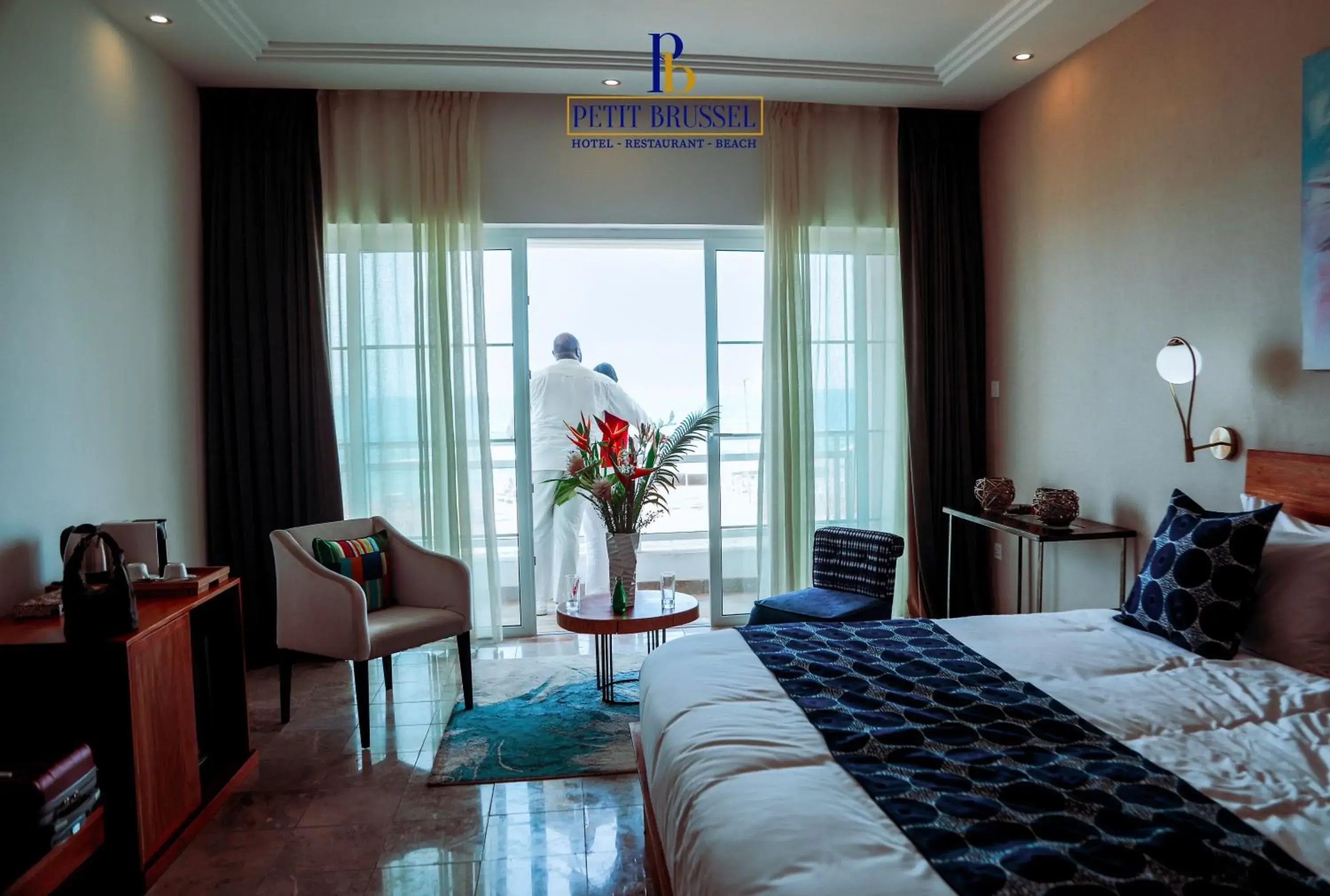 Double Room with Balcony and Sea View in Hotel Petit Brussel Double Room with Balcony and Sea View in Hotel Petit Brussel