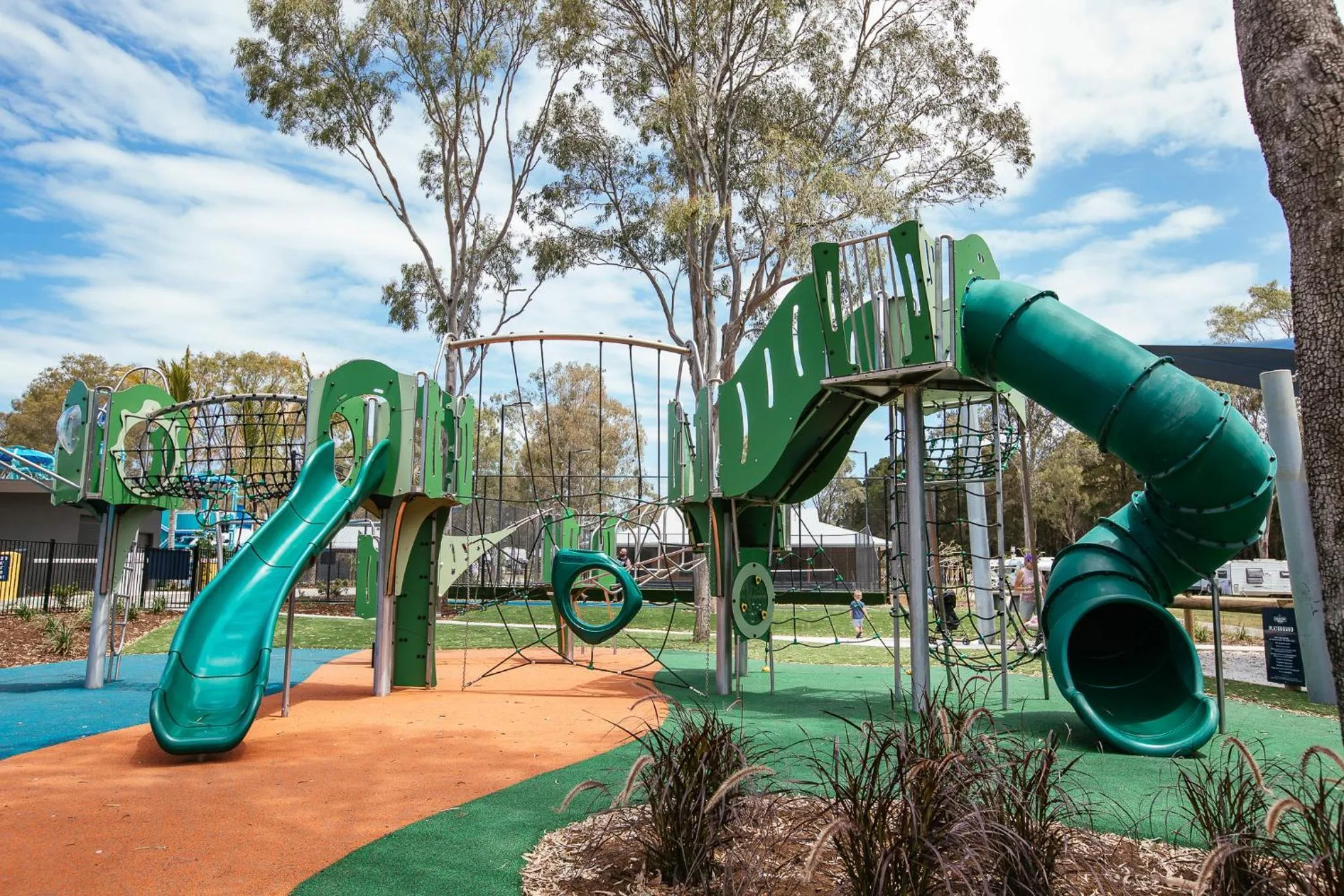 Children play ground in BIG4 Sandstone Point Holiday Resort Bribie Island