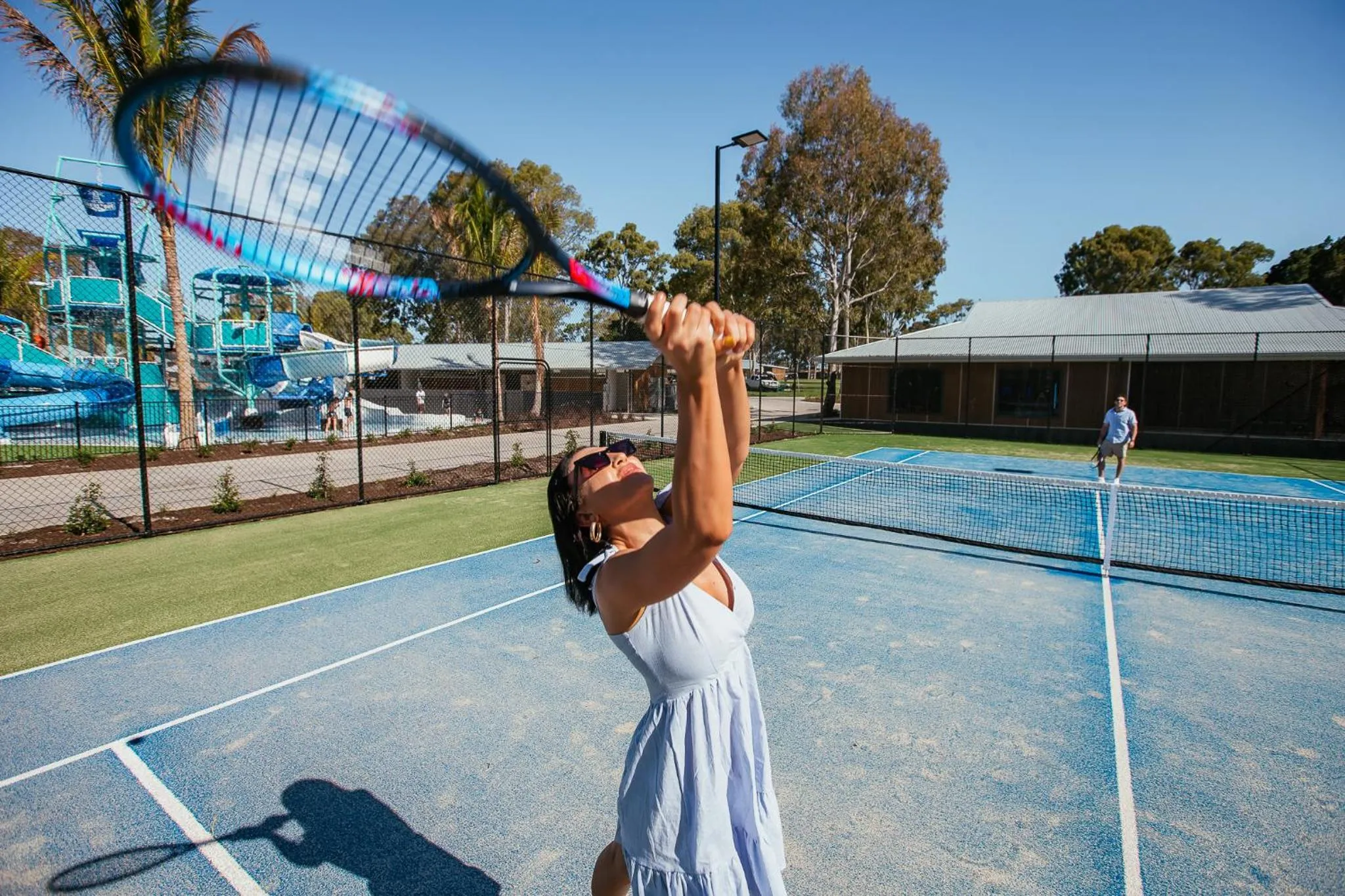 Tennis court in BIG4 Sandstone Point Holiday Resort Bribie Island