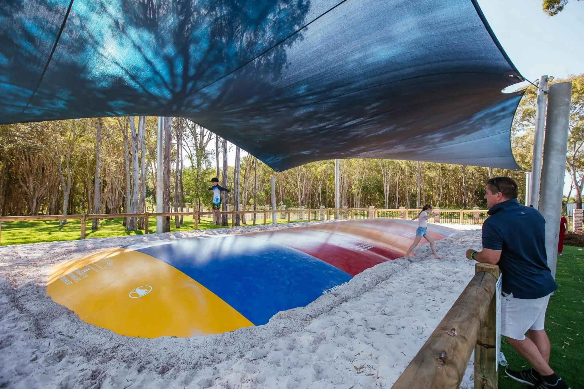 Children play ground in BIG4 Sandstone Point Holiday Resort Bribie Island