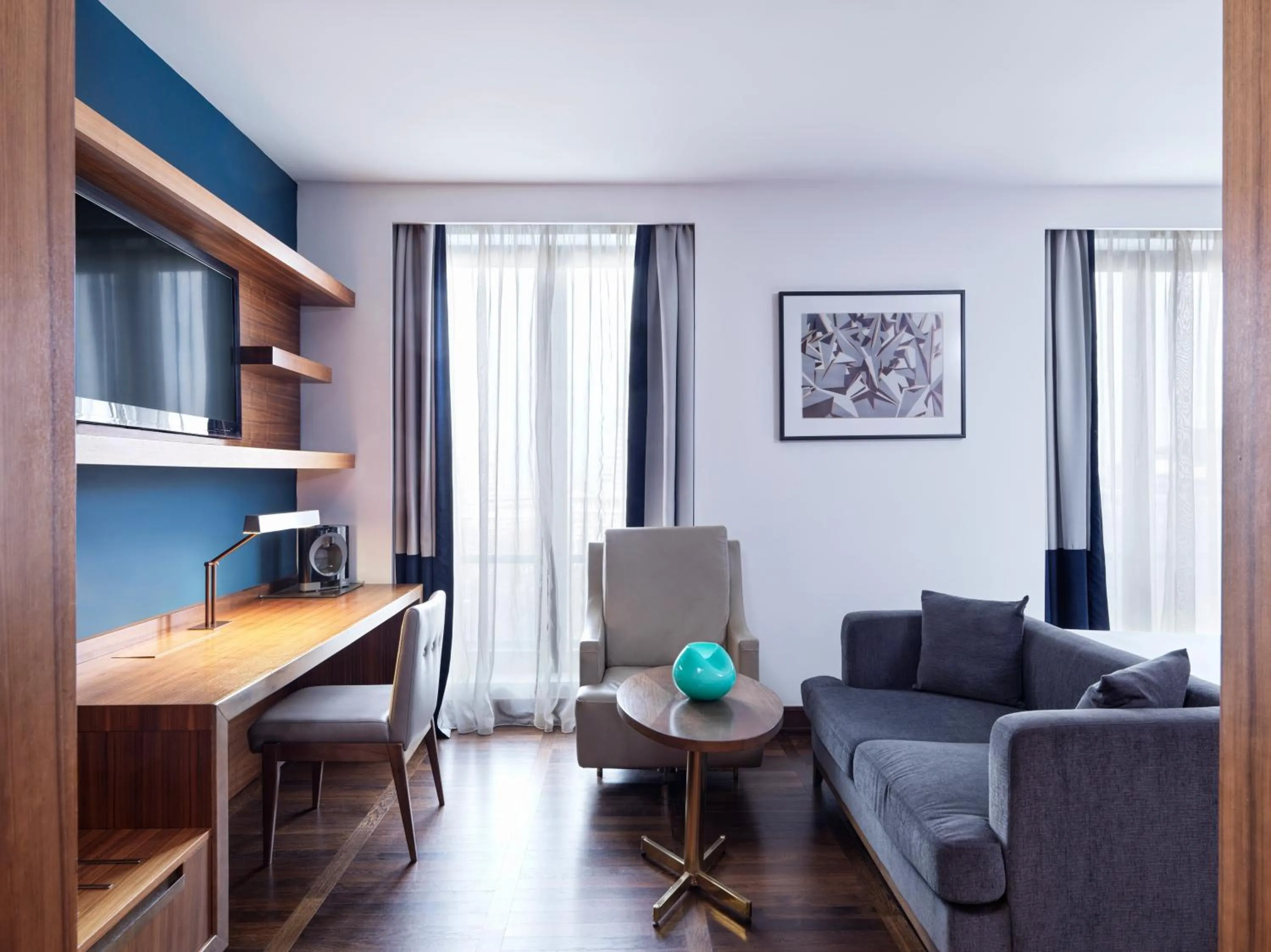 Communal lounge/ TV room in Metropol Palace, Belgrade