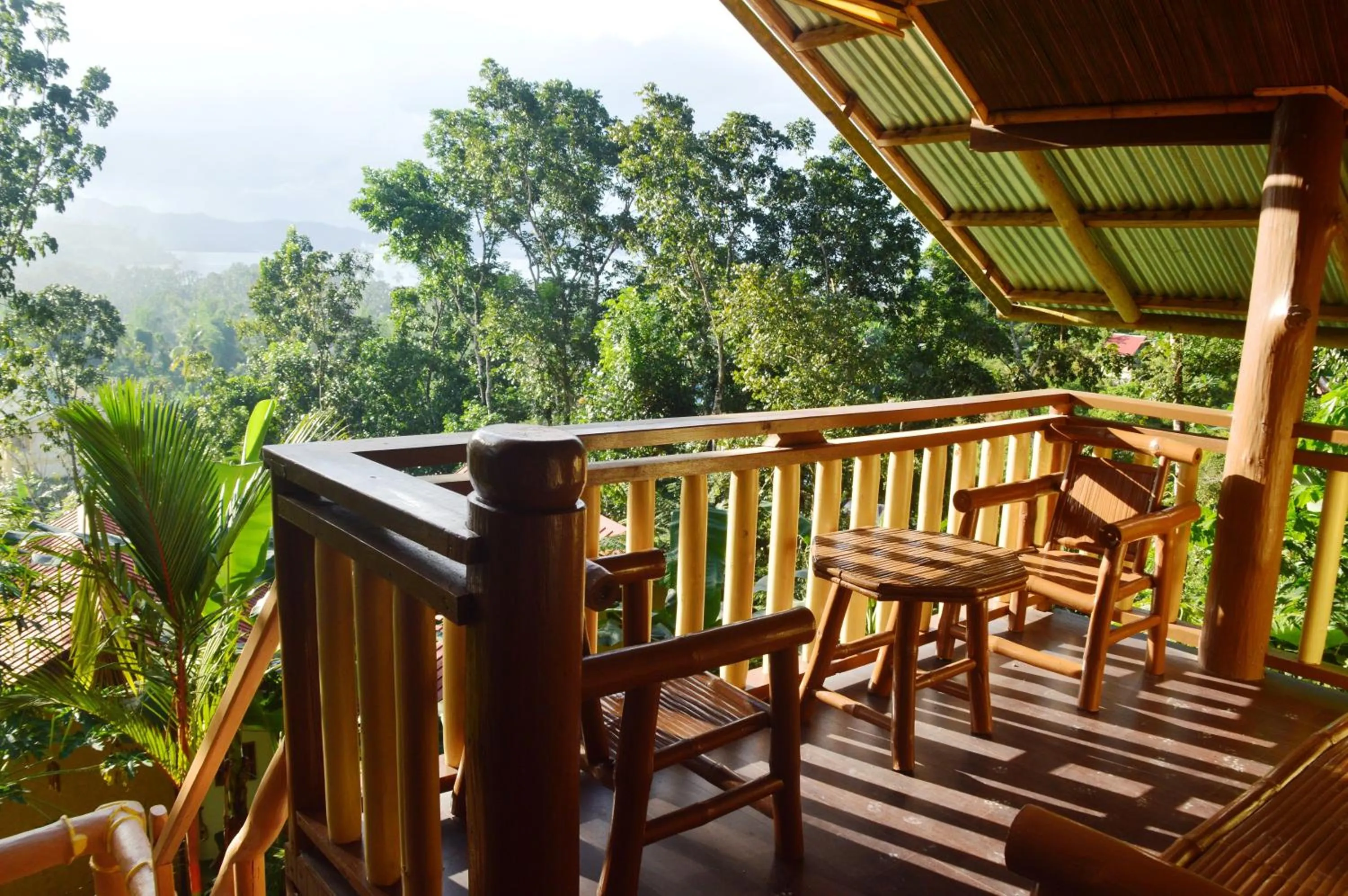 Balcony/Terrace in Victordelia Hilltop Hostel