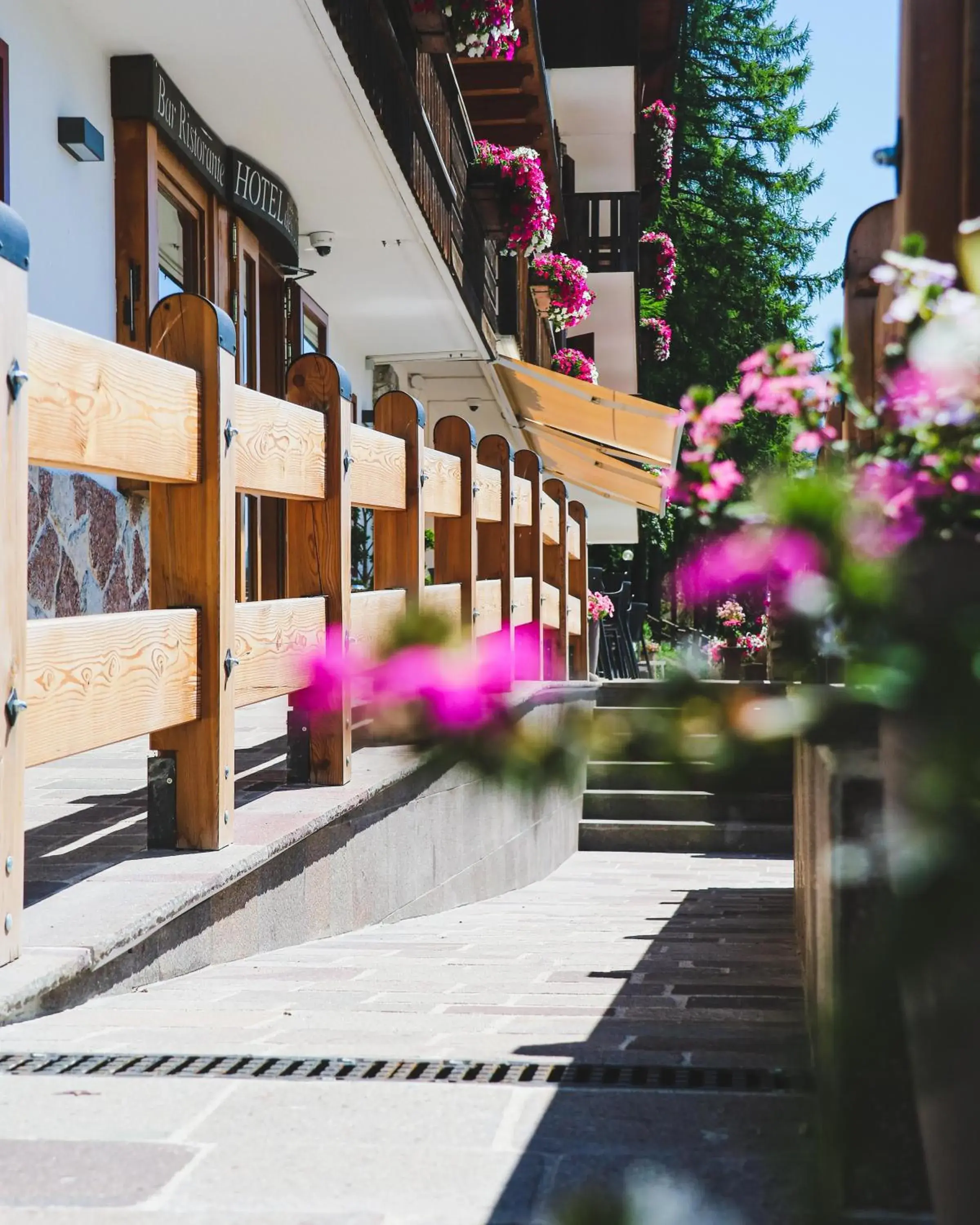 Property building in Hotel Des Alpes Property building in Hotel Des Alpes
