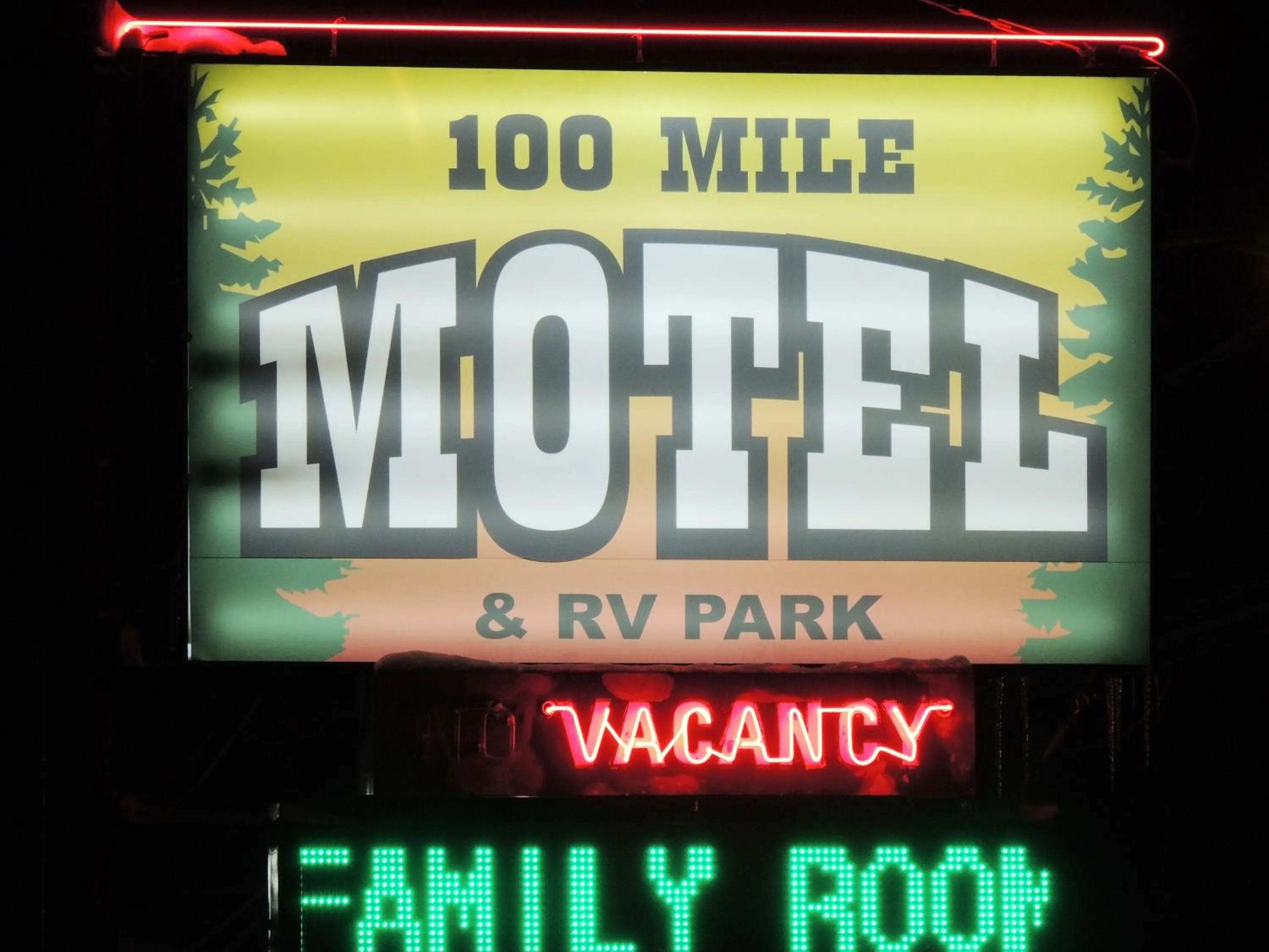 Facade/entrance in 100 Mile Motel & RV Park