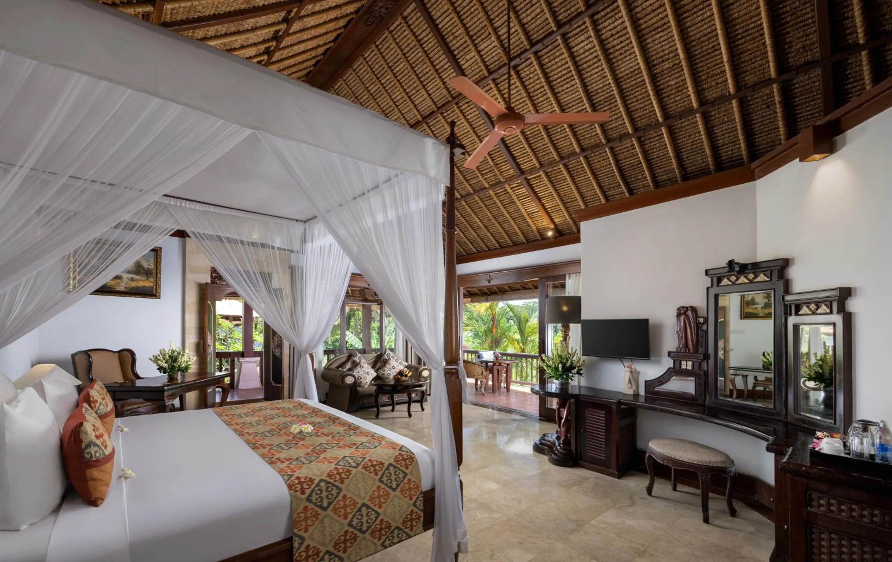 Bedroom, Bed in Kori Ubud Resort, Restaurant & Spa