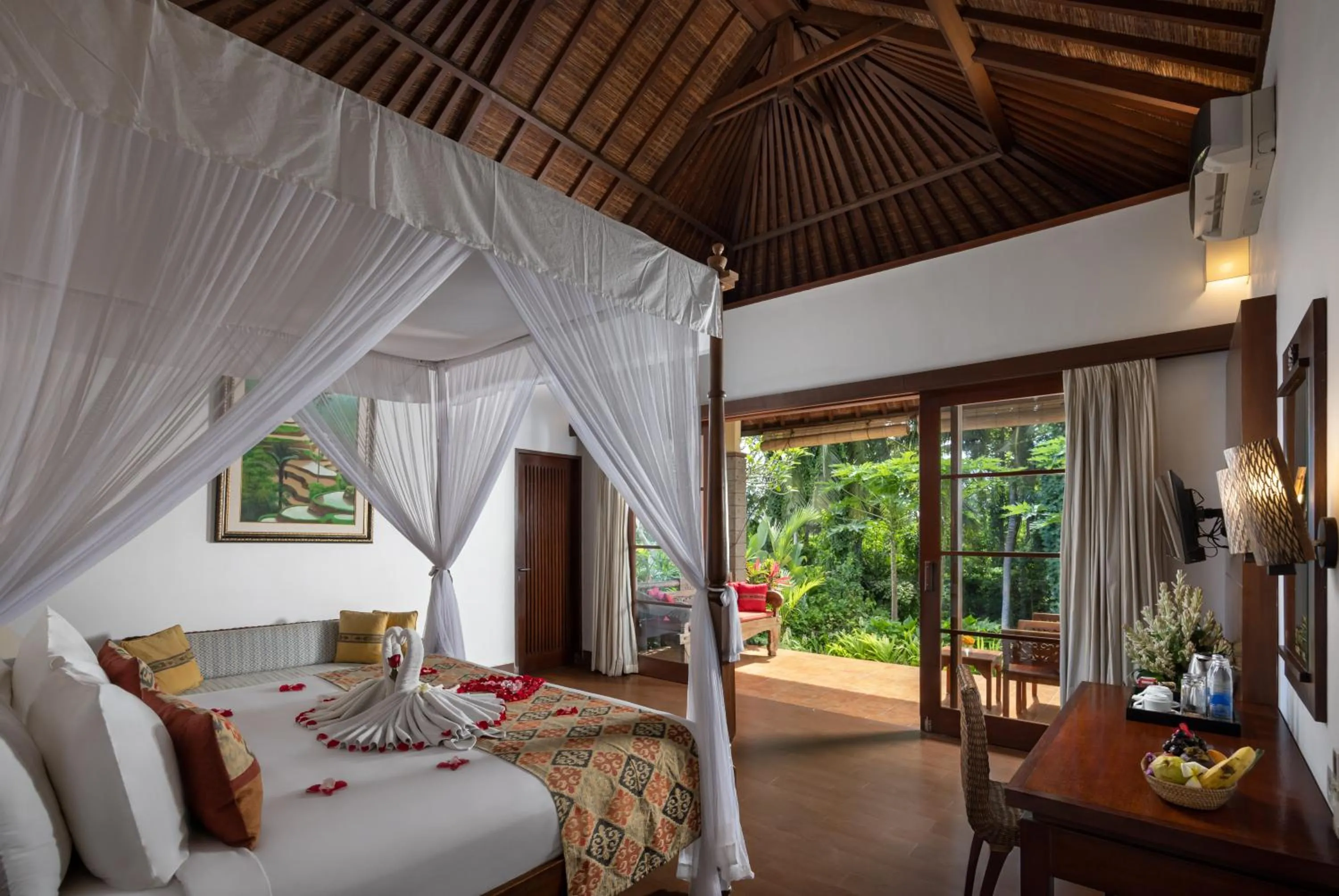 Patio in Kori Ubud Resort, Restaurant & Spa