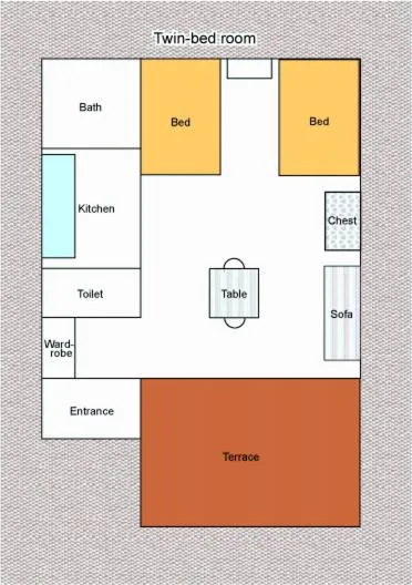 Floor plan in Beach Village Nosoko