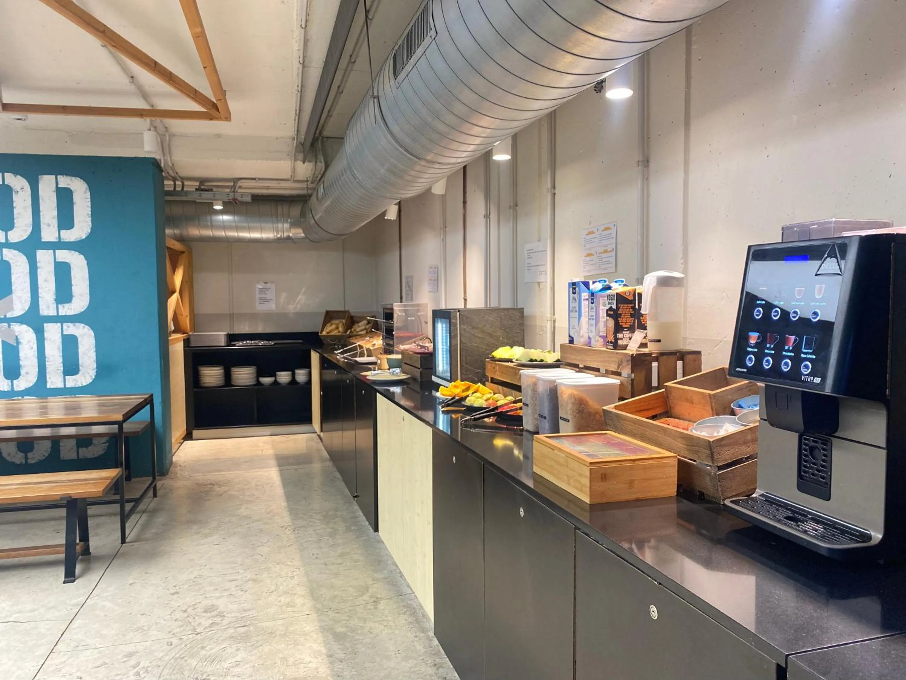 Breakfast in Unite Hostel Barcelona