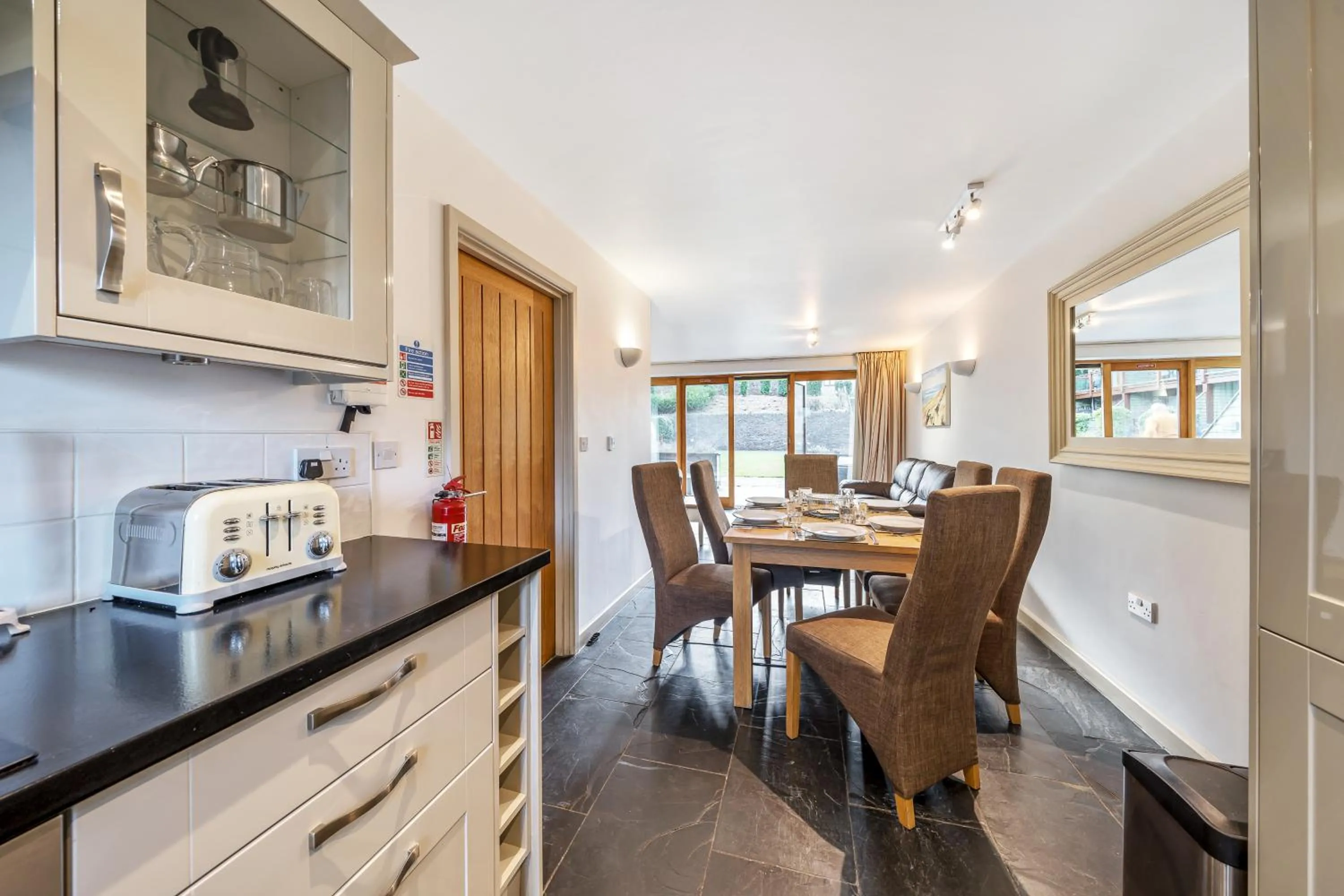 Dining area in Dartmouth Green Lodges