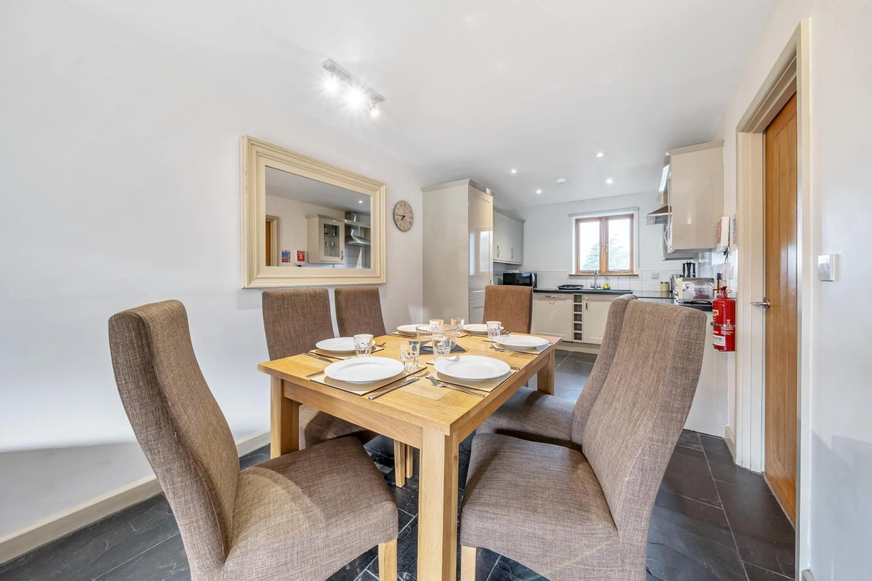 Dining area in Dartmouth Green Lodges