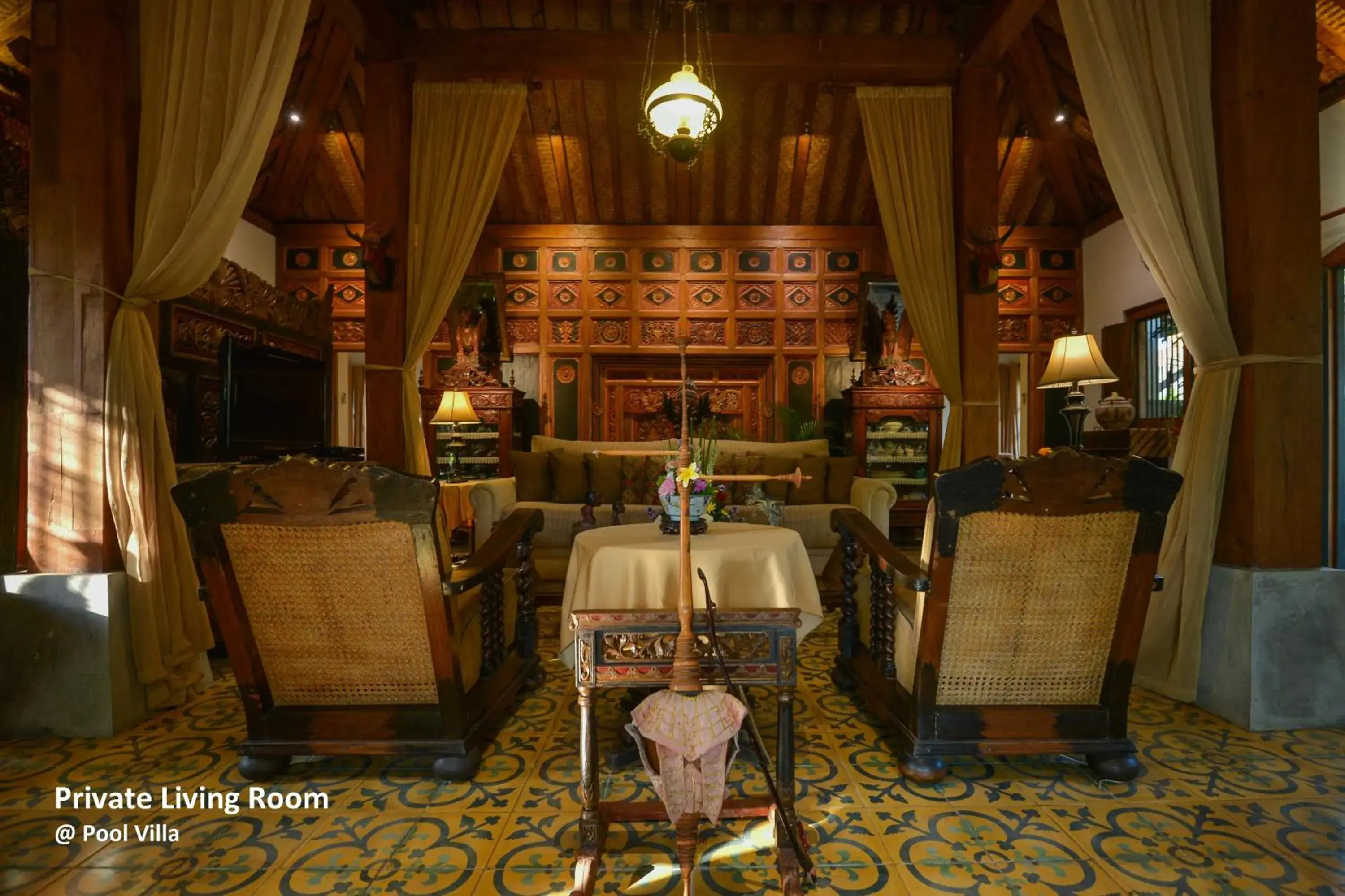 Living room in Ubud Syailendra Villas Living room in Ubud Syailendra Villas