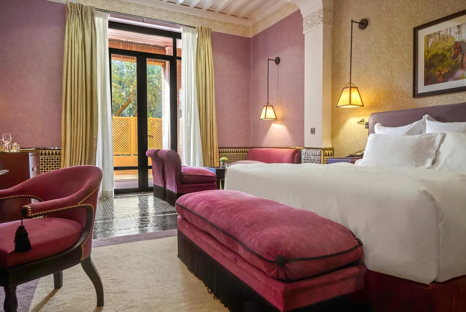 Living room, Bed in Selman Marrakech