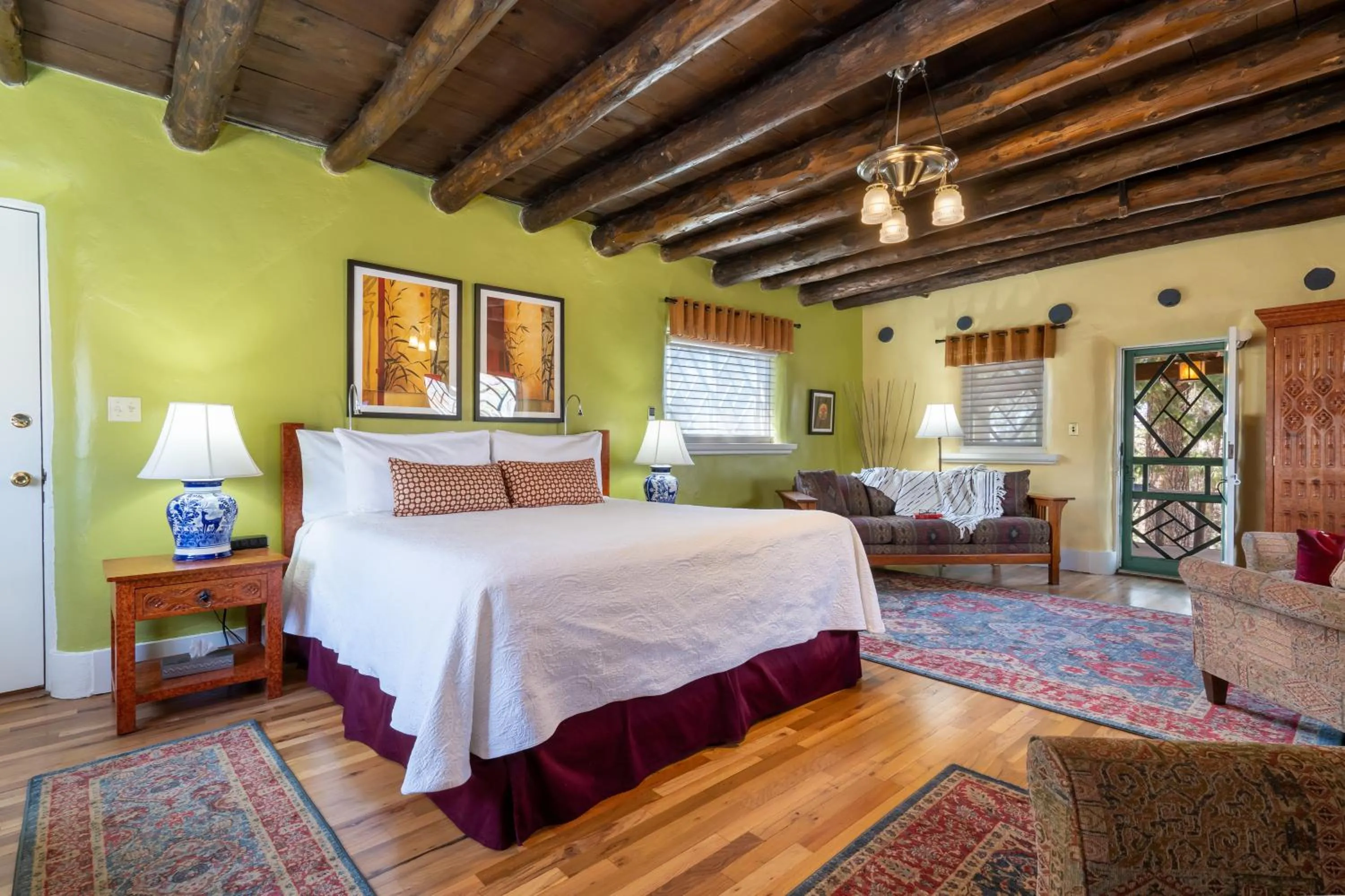 Bed in Inn of the Turquoise Bear