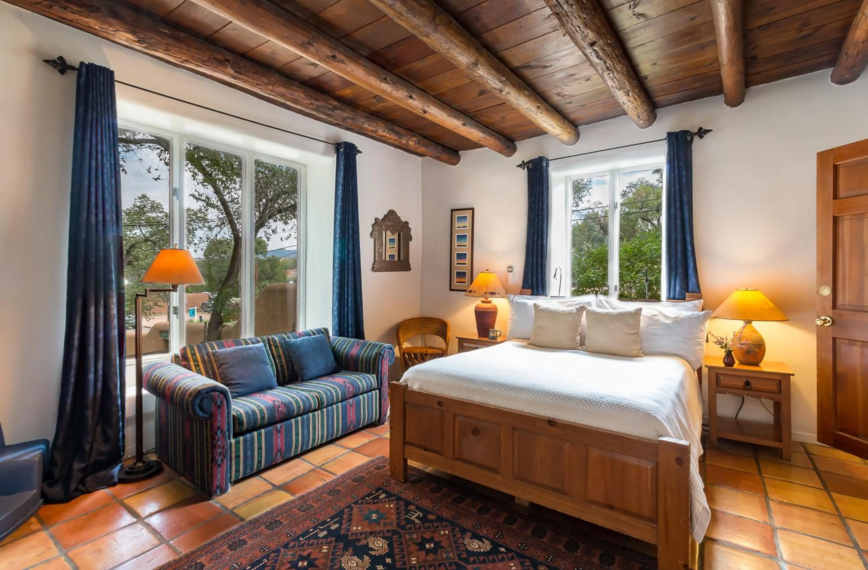 Bed in Inn of the Turquoise Bear