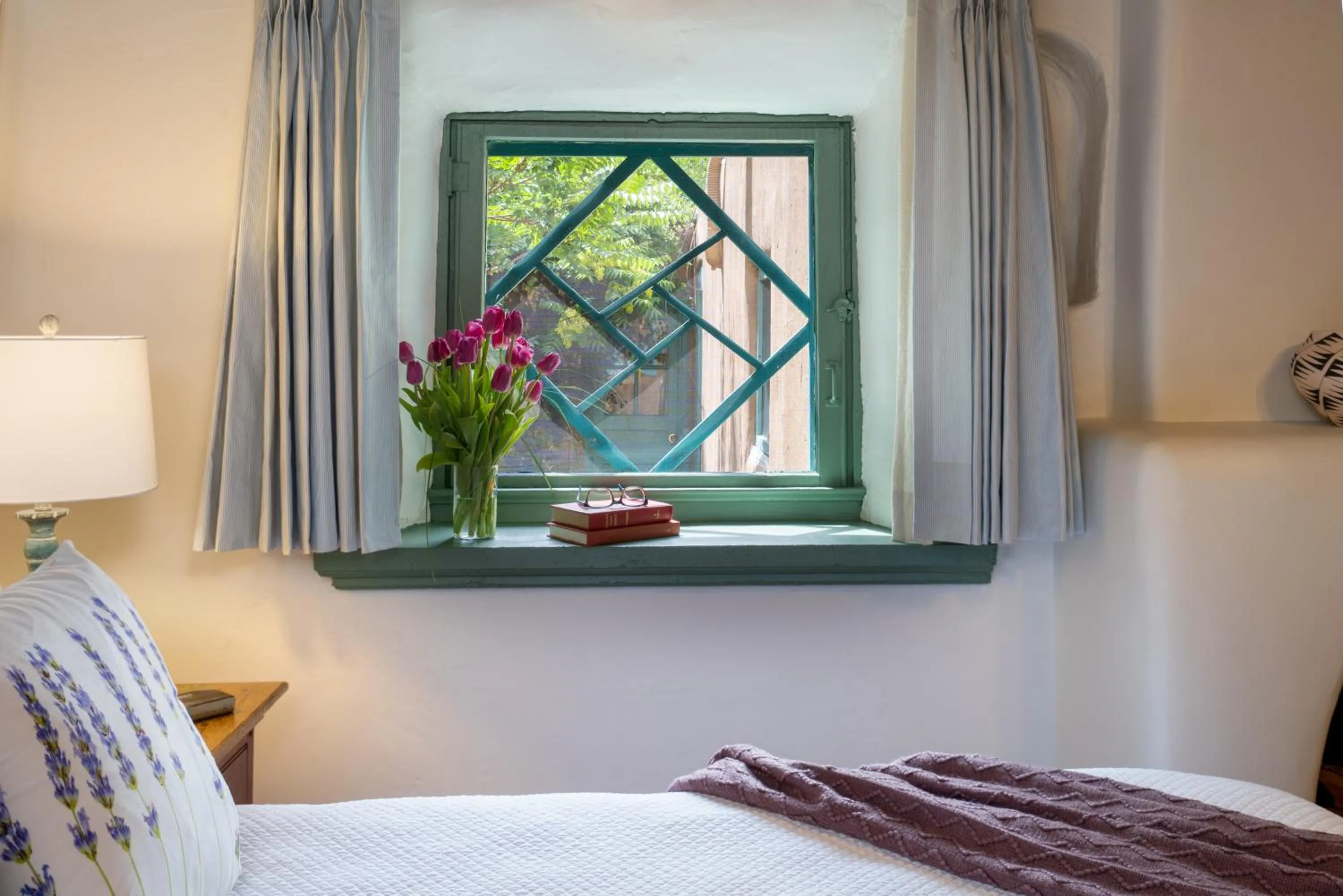 Bed in Inn of the Turquoise Bear