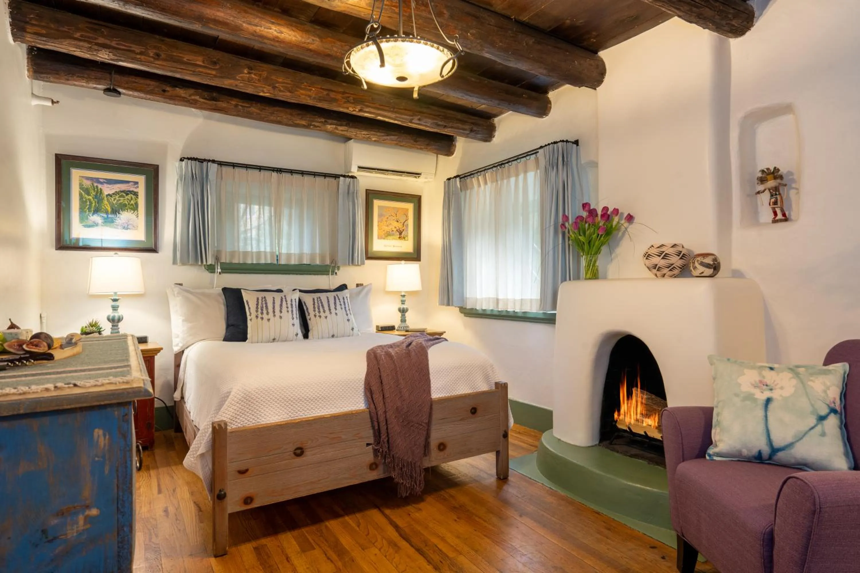 Bed in Inn of the Turquoise Bear