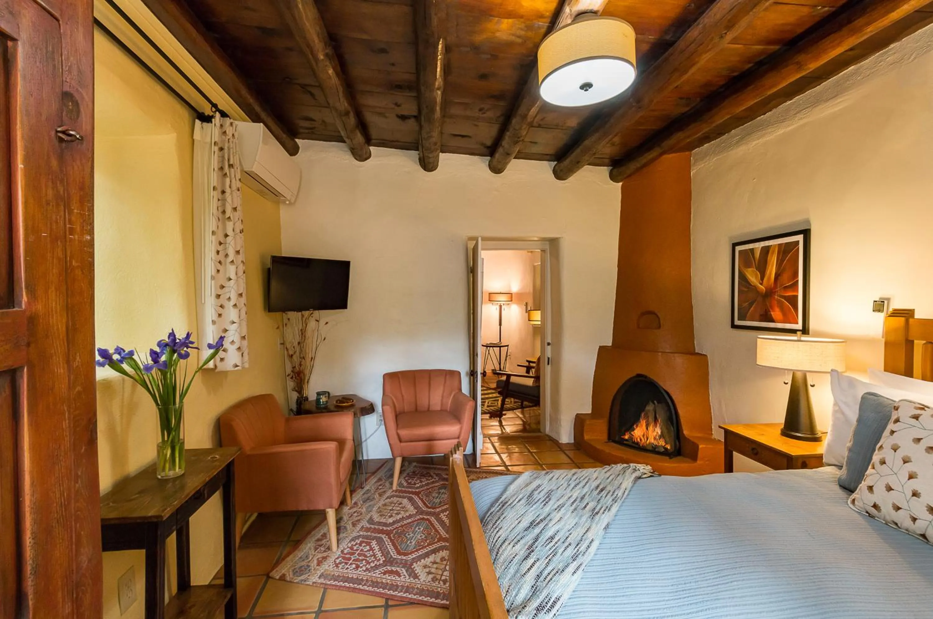 Bed in Inn of the Turquoise Bear
