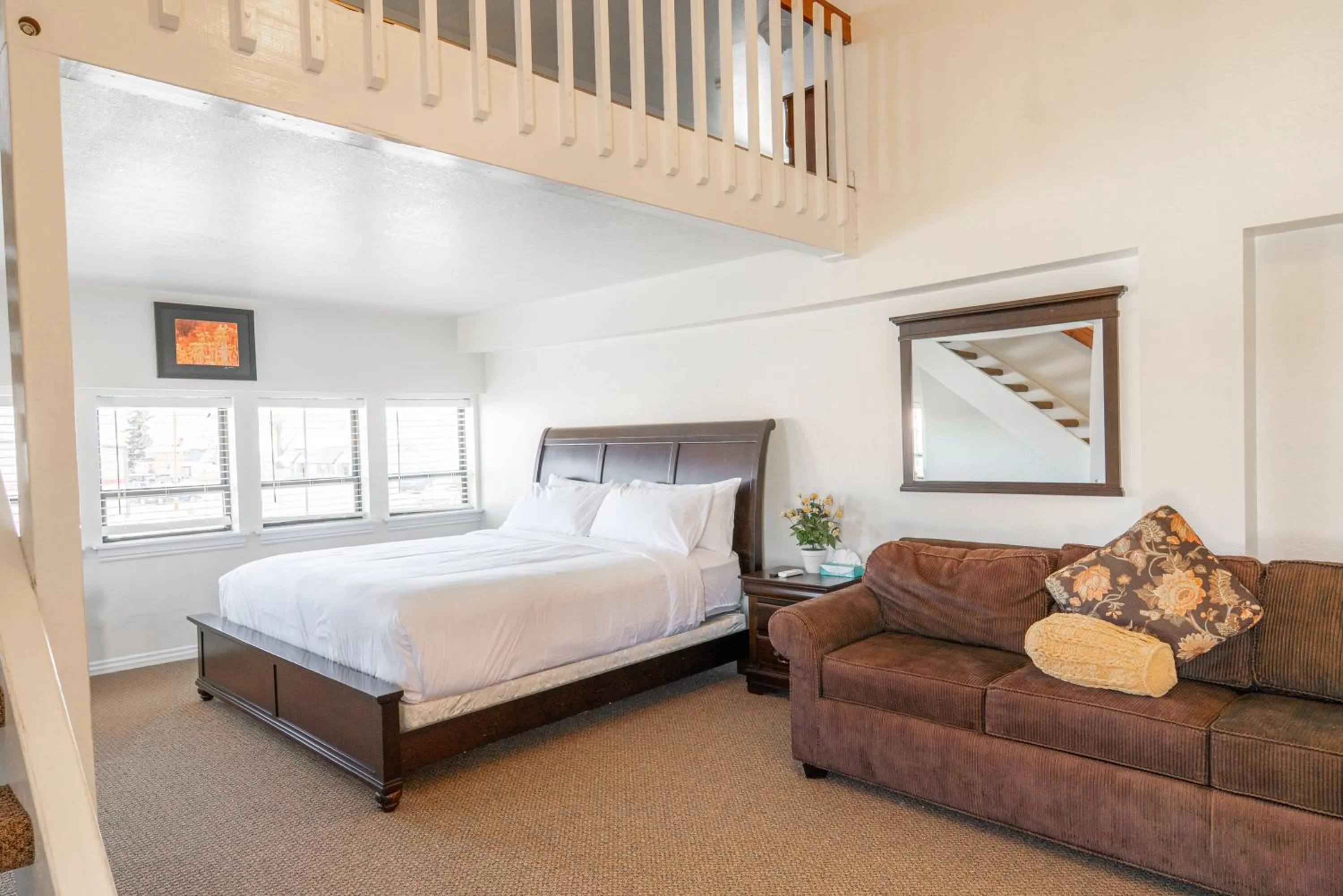 Bed in Road Creek Inn