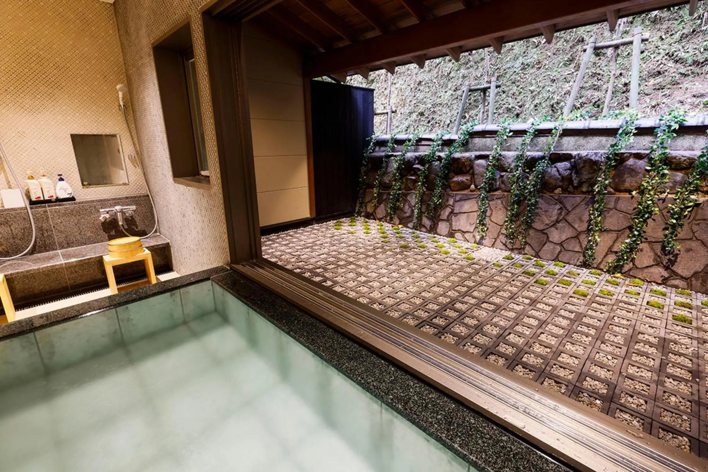 Hot Spring Bath in Yuraku Kinosaki Spa & Gardens