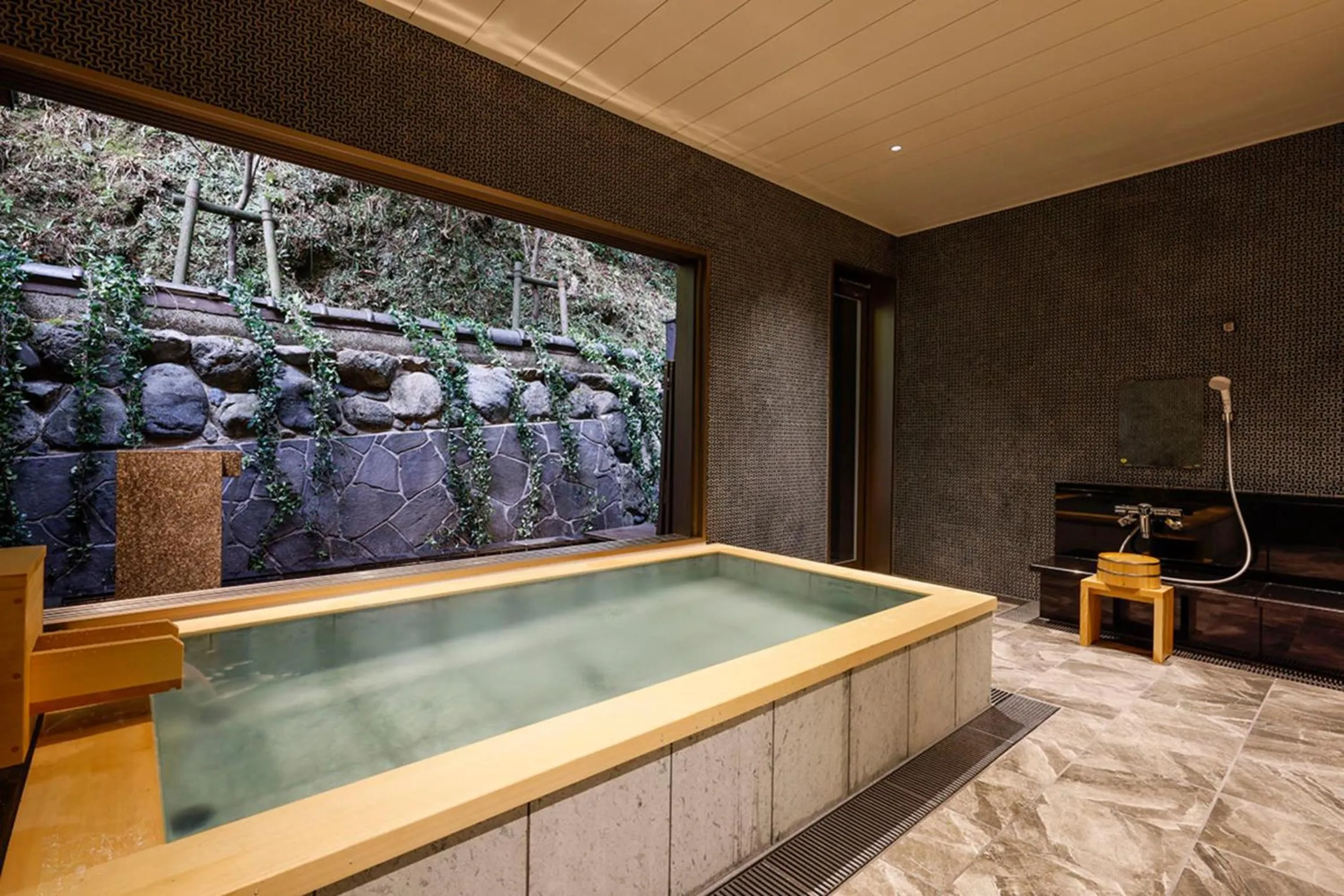Hot Spring Bath in Yuraku Kinosaki Spa & Gardens