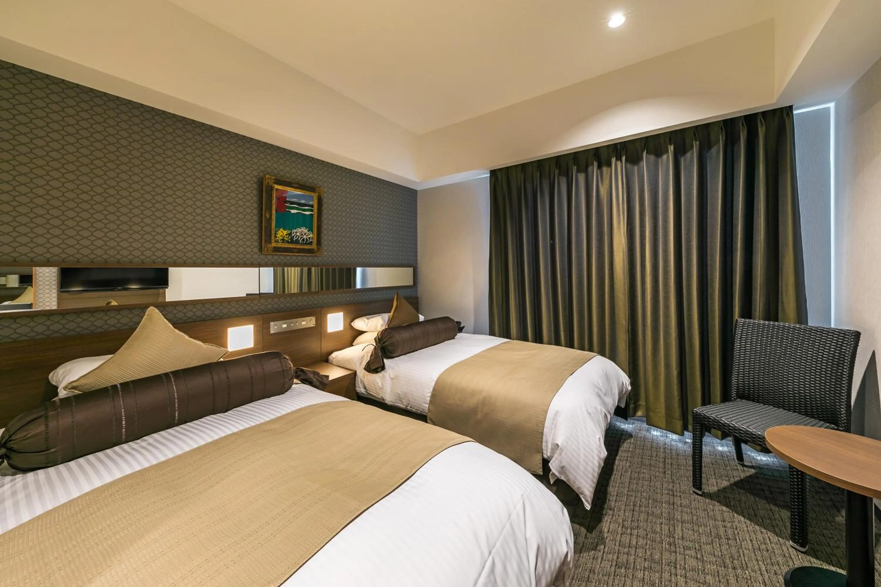 Bed in Hotel Miyahira