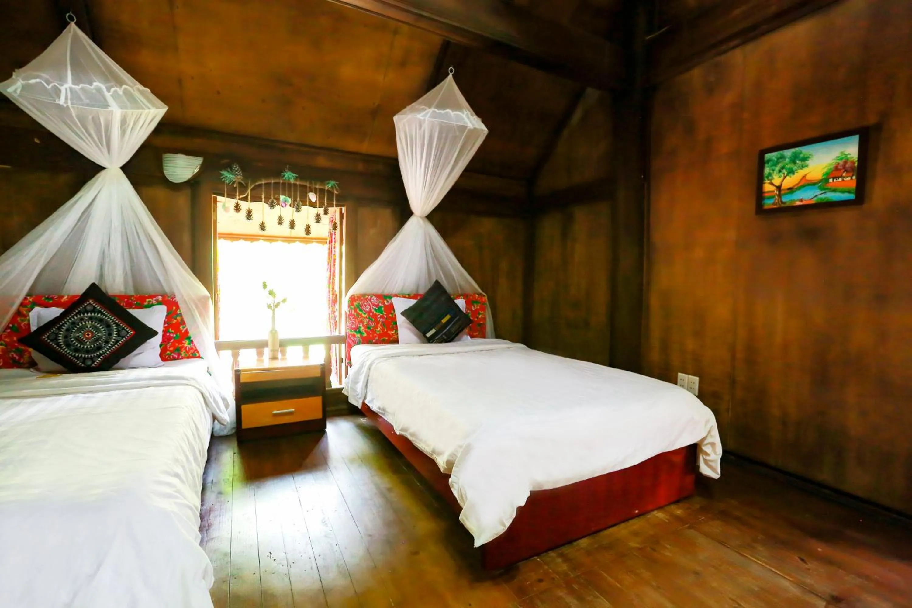 Bed in Cat Ba Eco Lodge