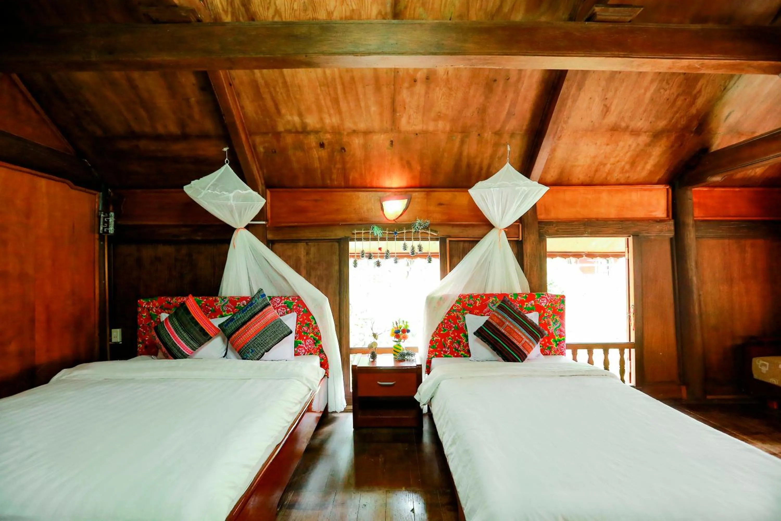 Bed in Cat Ba Eco Lodge