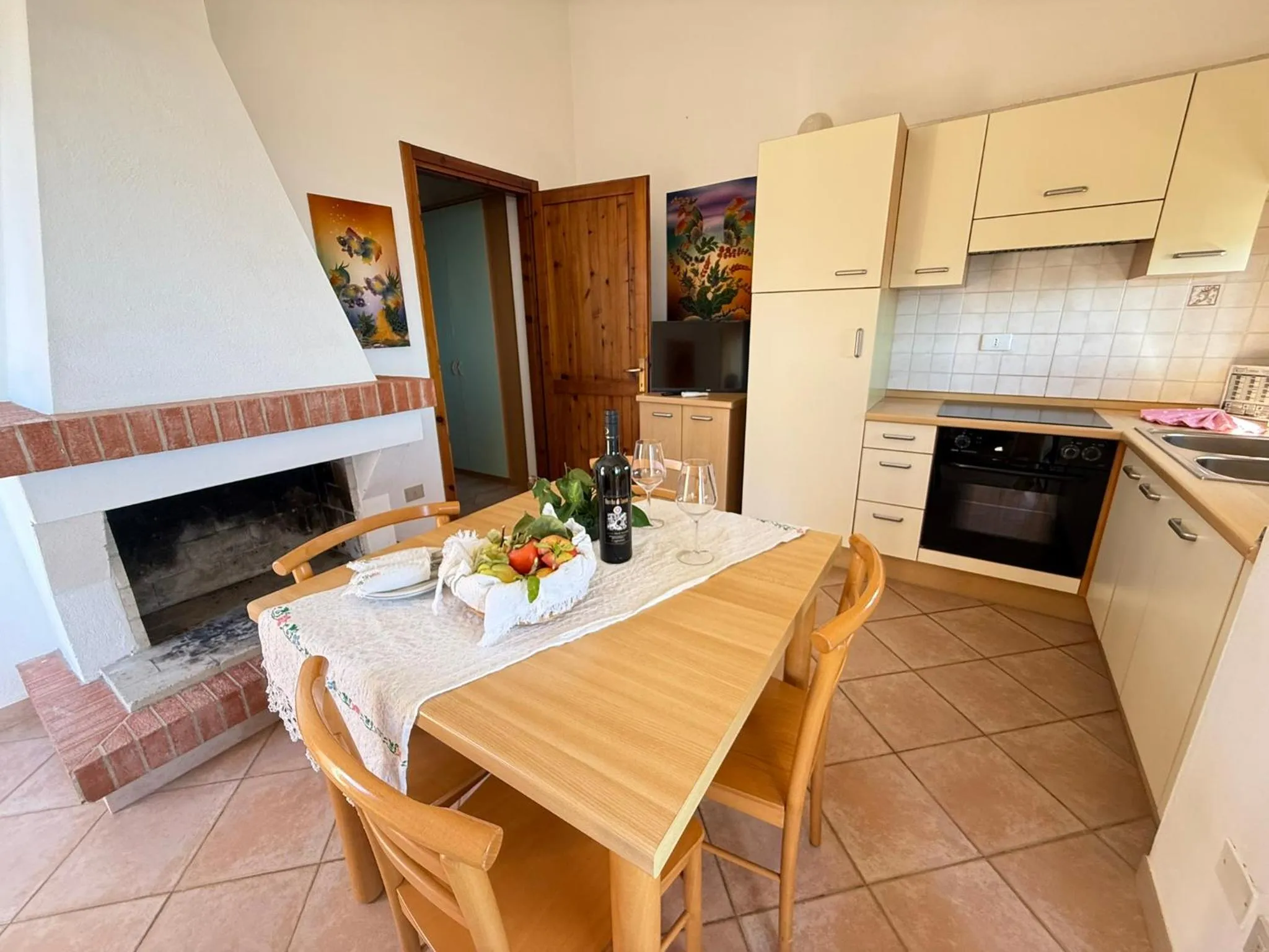 Kitchen or kitchenette in Residence Il Borgo di Porto Corallo