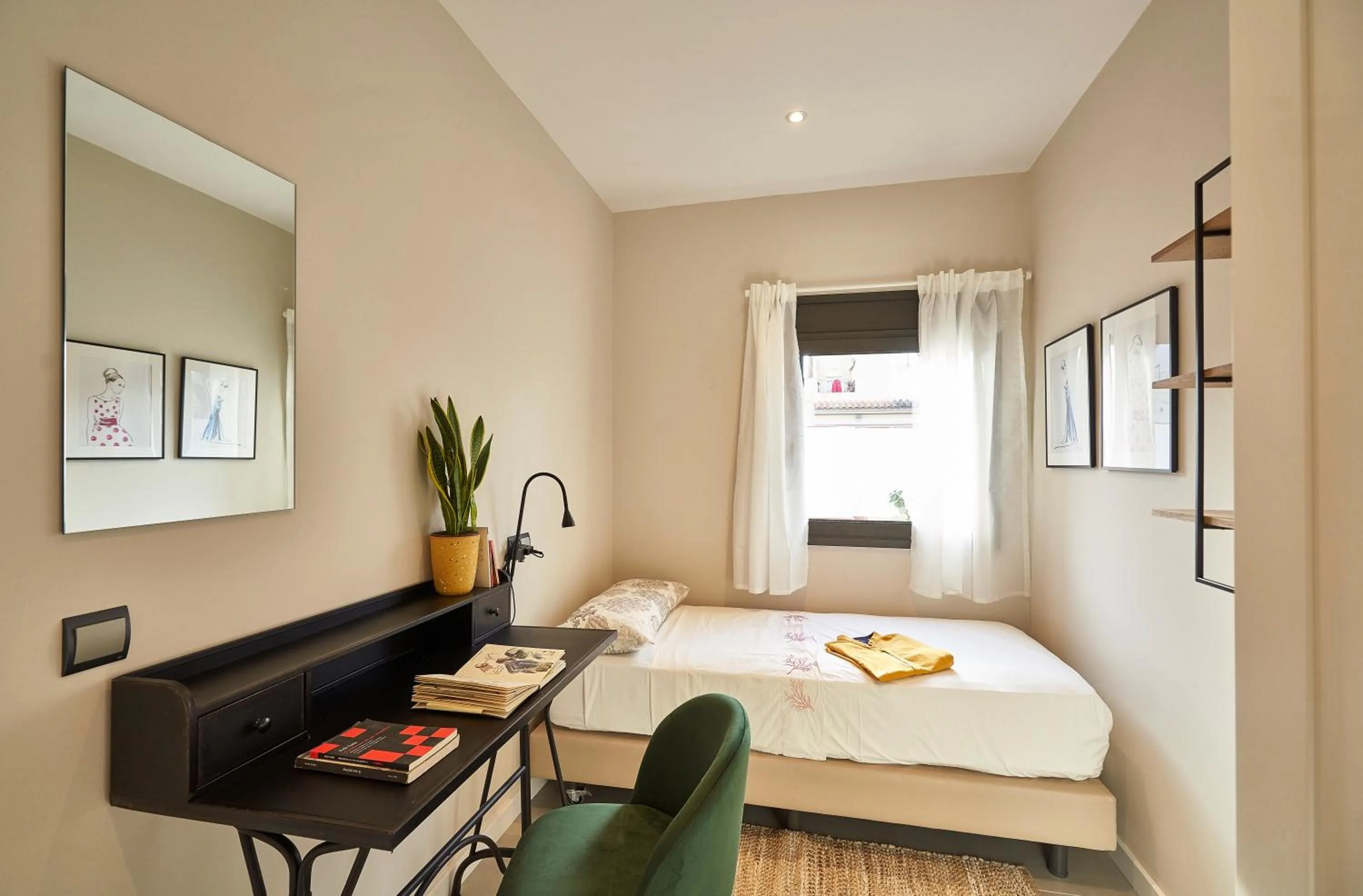 Bedroom, Bed in AinB Eixample-Miro Apartments