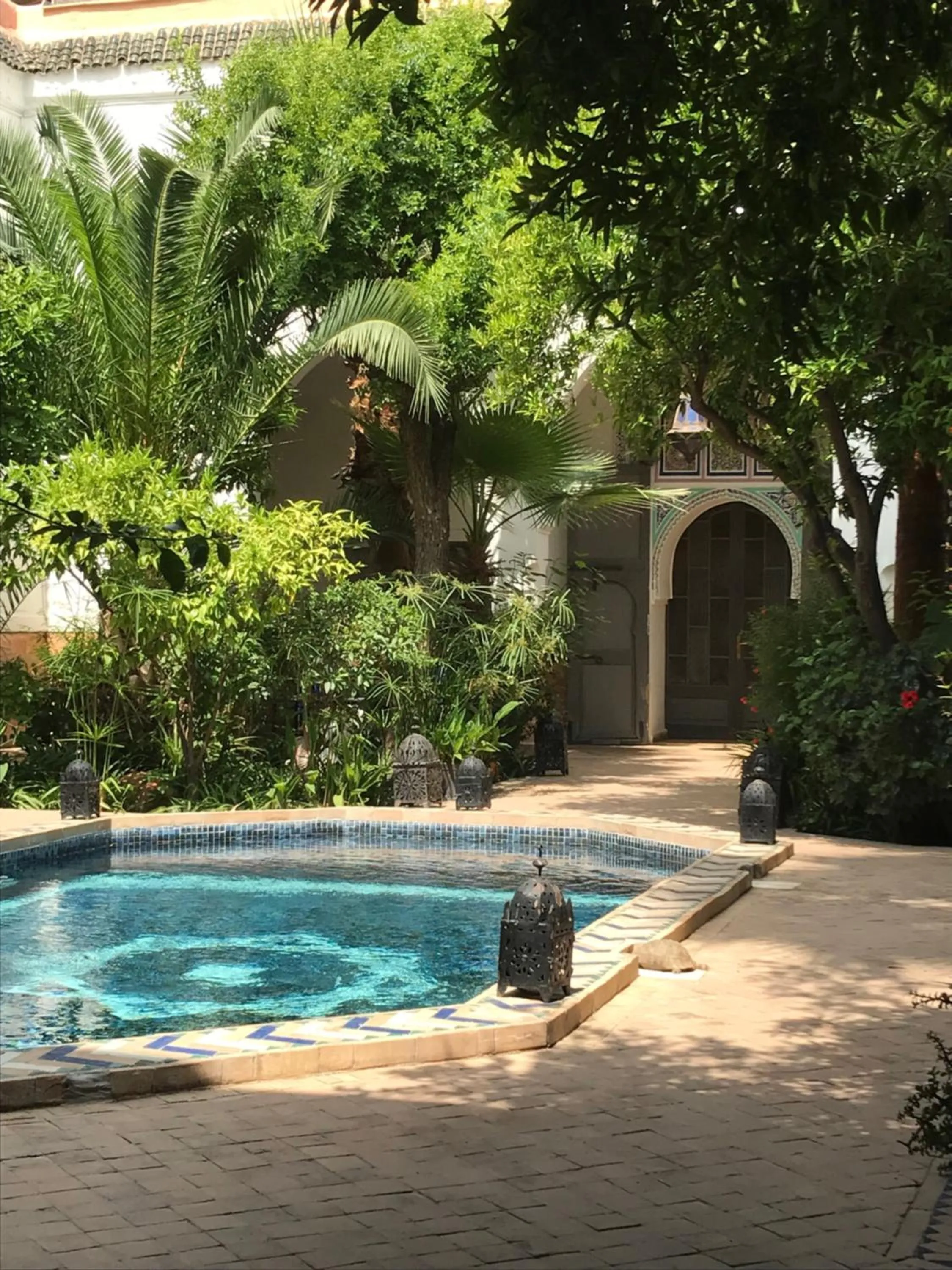 Garden view in Riad Laila