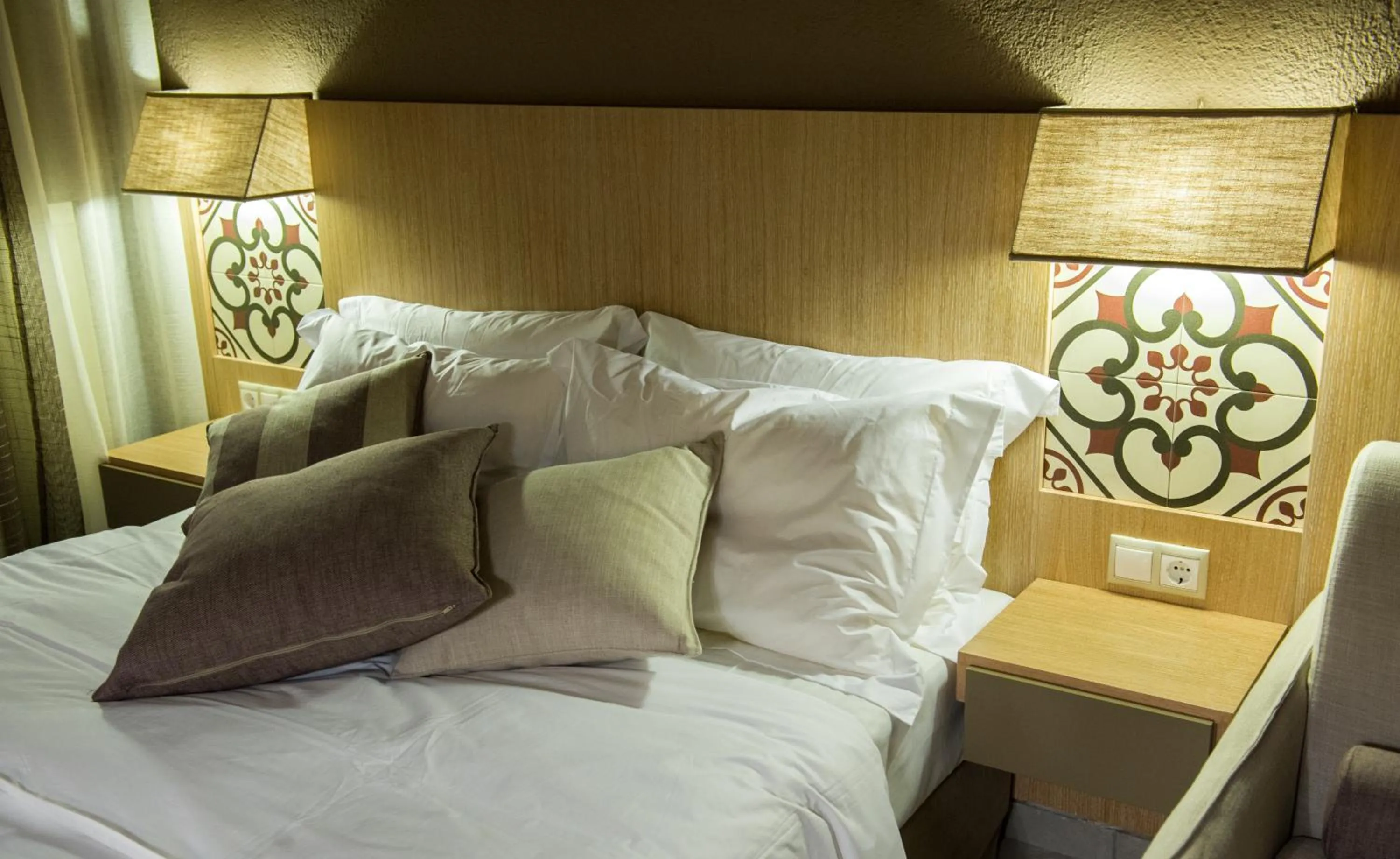 Decorative detail, Bed in Alkyon Hotel