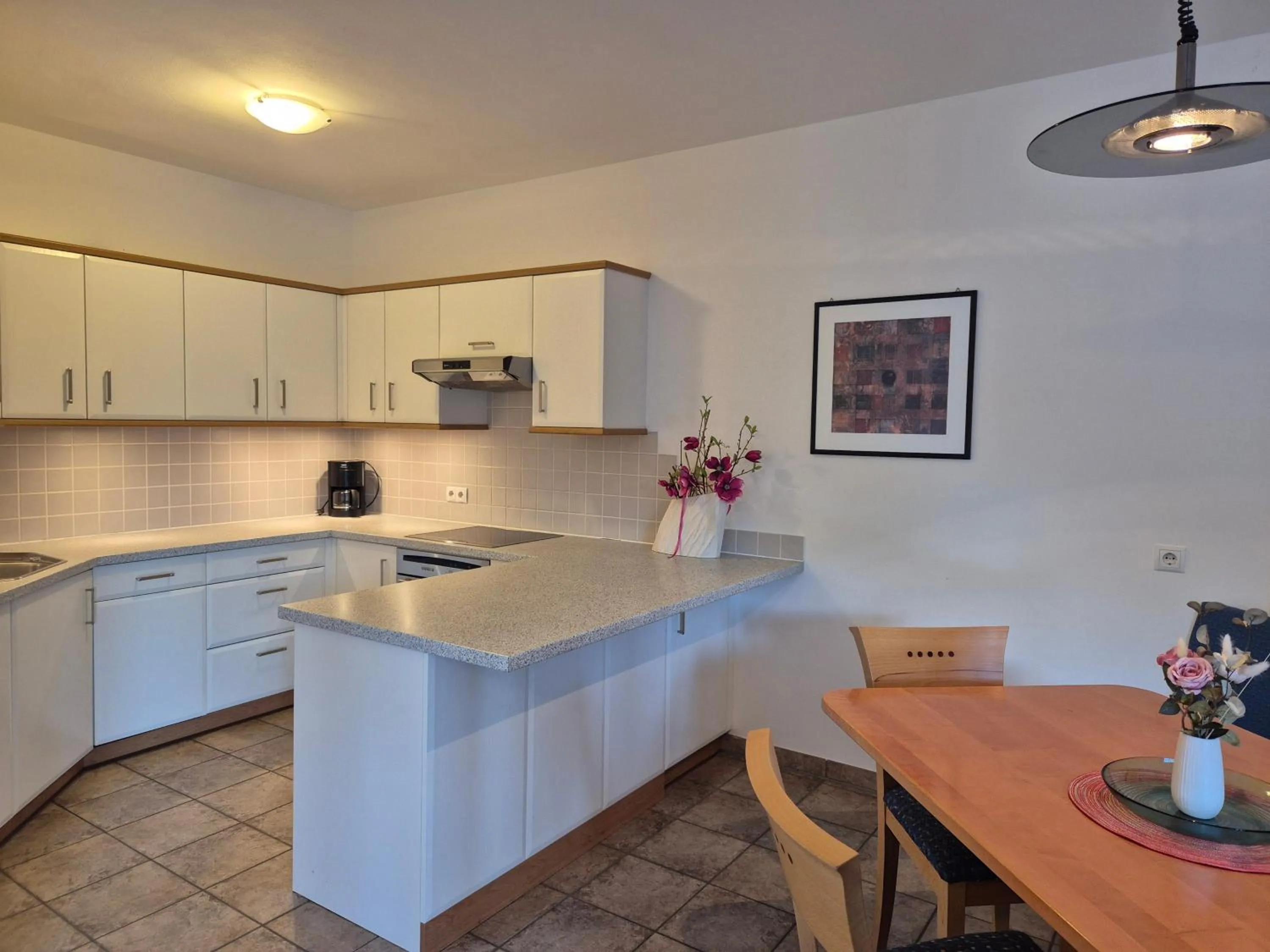 Kitchen or kitchenette in Appartementhaus Am Waalweg