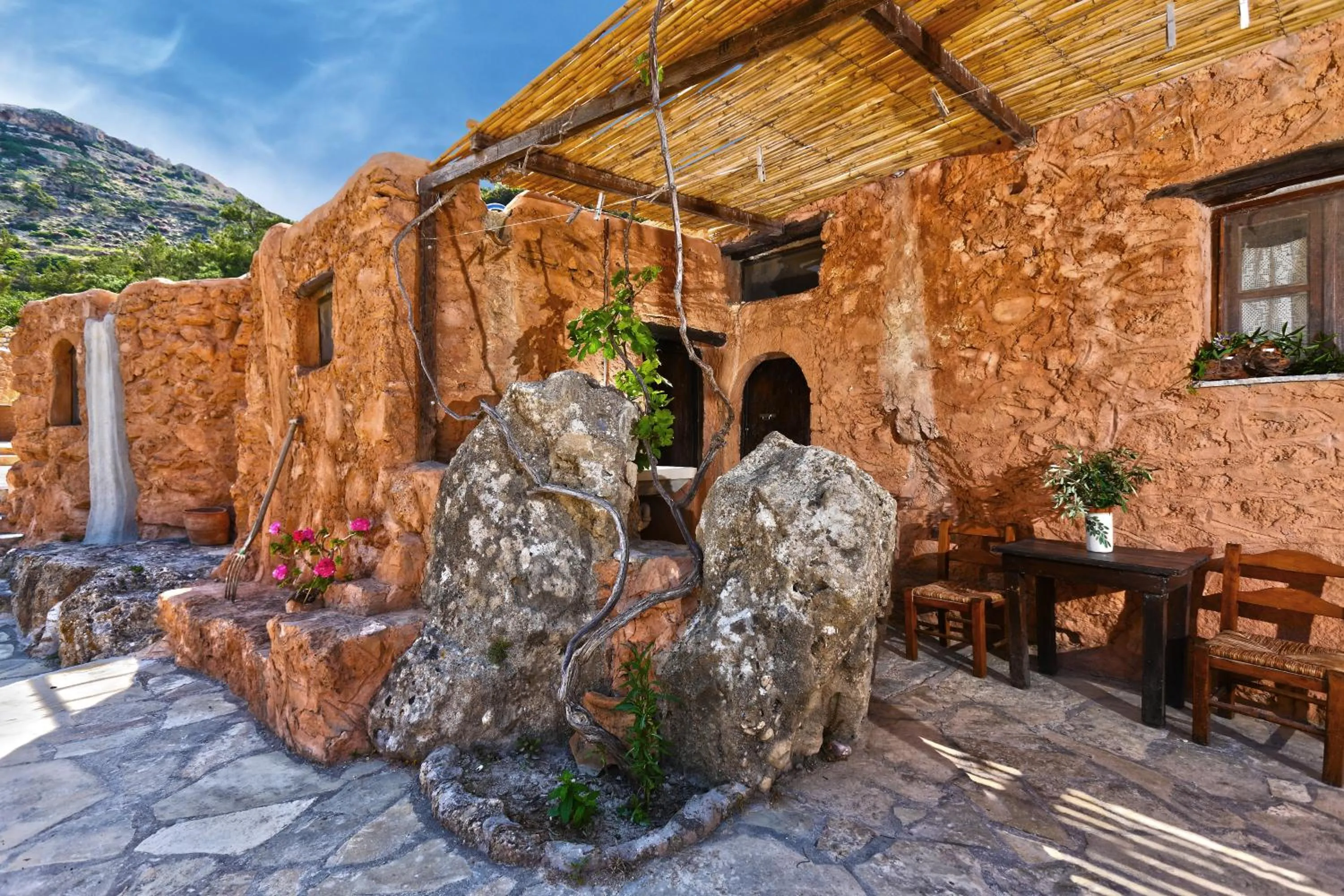 Day in Aspros Potamos