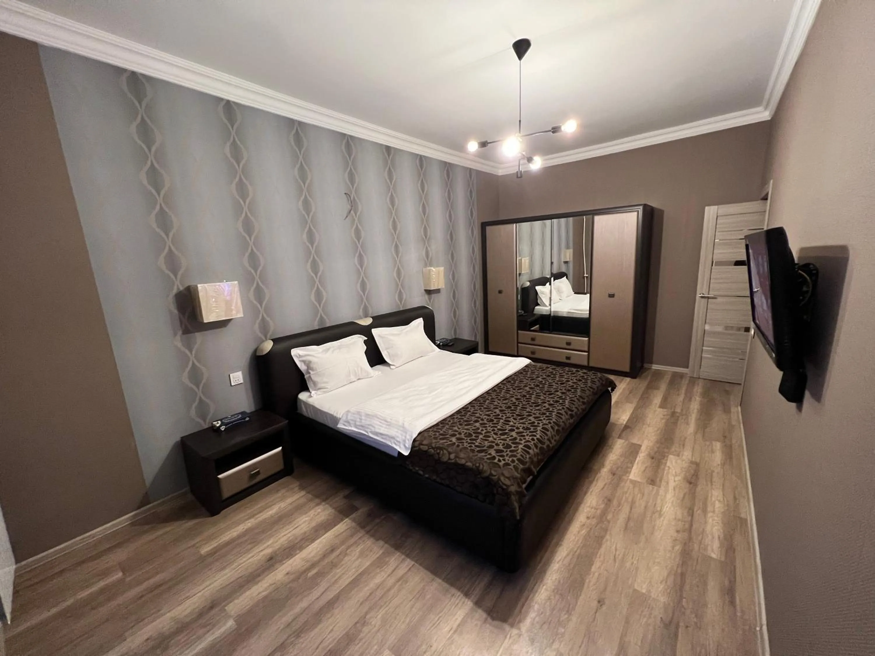 Bed in Panoramic 2BR Flame Towers View Old City Nizami St