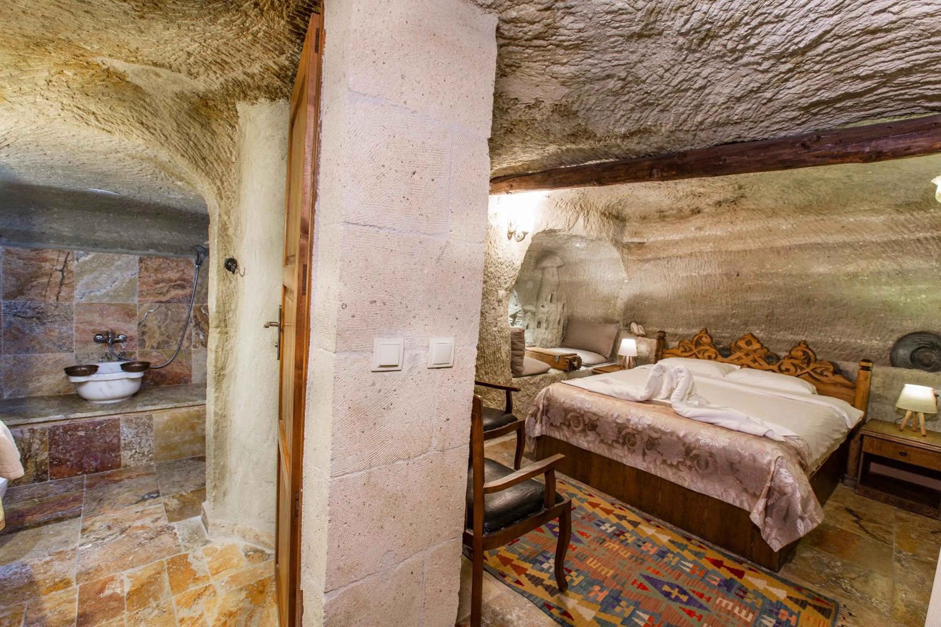 Bed in kayadibi cave hotel