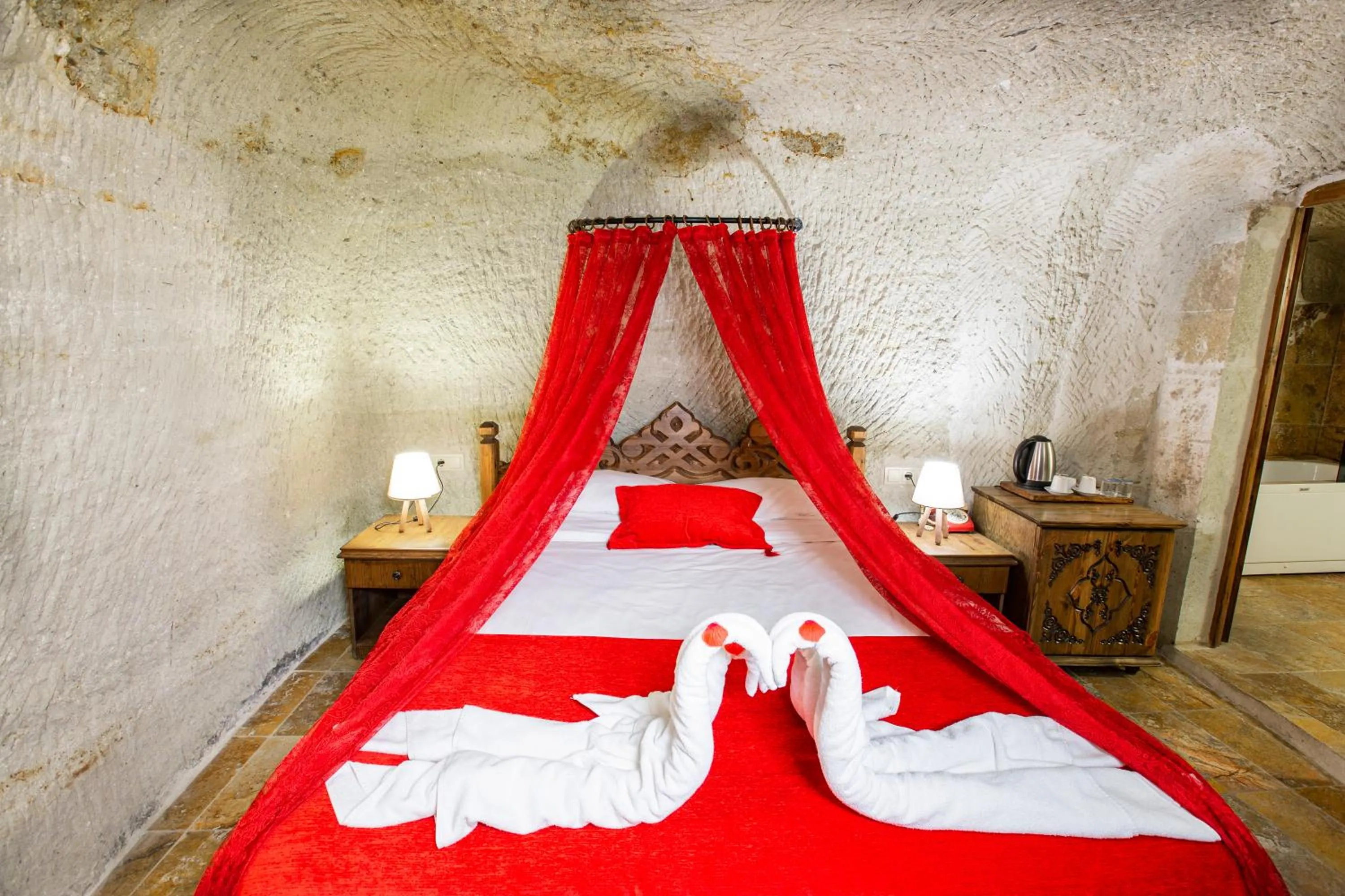 Bed in kayadibi cave hotel